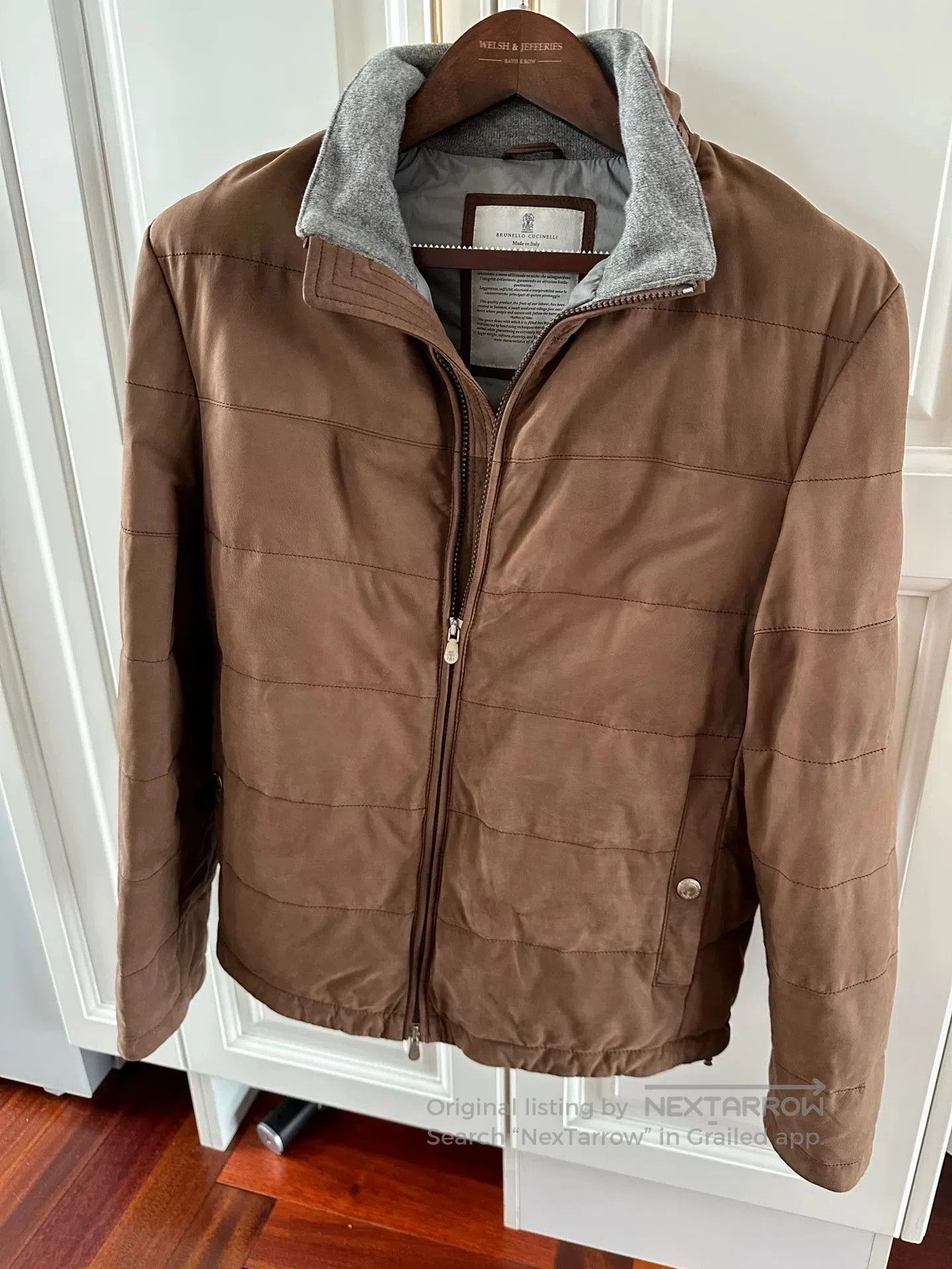 Brunello Cucinelli Brunello Cucinelli Leather Down Jacket. Size US S / EU 44-46 / 1 - 1 Thumbnail