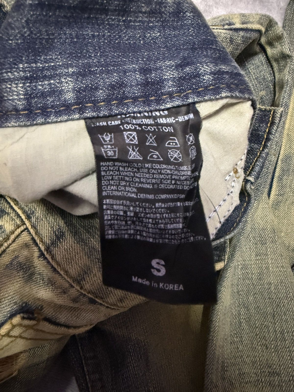Hysteric Glamour Standard Number Japan Acid Mud Wash Straight Jeans Size US 30 / EU 46 - 20 Thumbnail