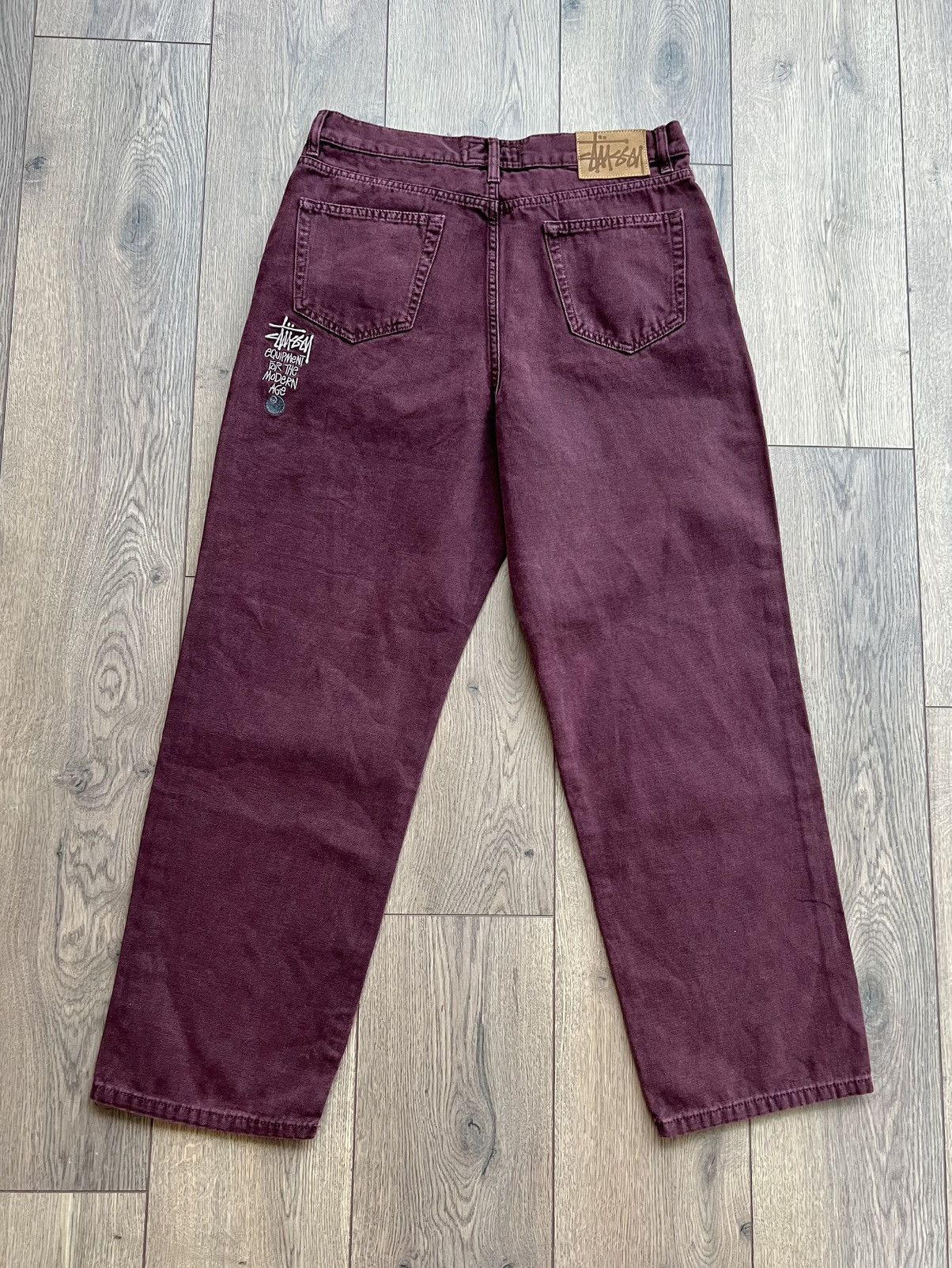 Stussy Canvas 8 Ball Big Ol Jean Purple Size 30