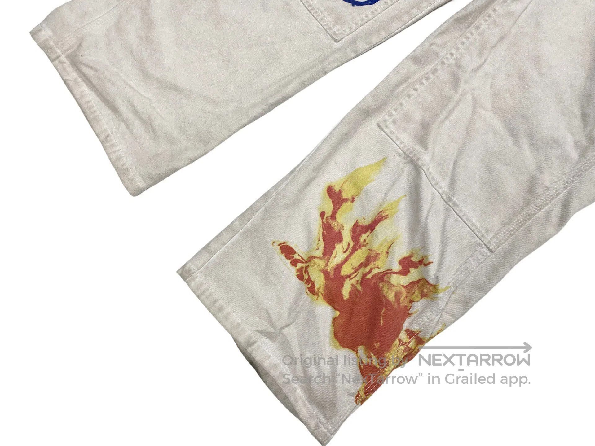 Travis Scott Travis Scott Lightning Logo Graffiti Work Pants Size US 34 / EU 50 - 5 Thumbnail