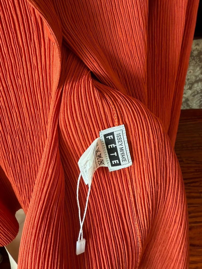 Other Issey Miyake size:2 Orange toothpick pleated coat Size S / US 4 / IT 40 - 3 Thumbnail