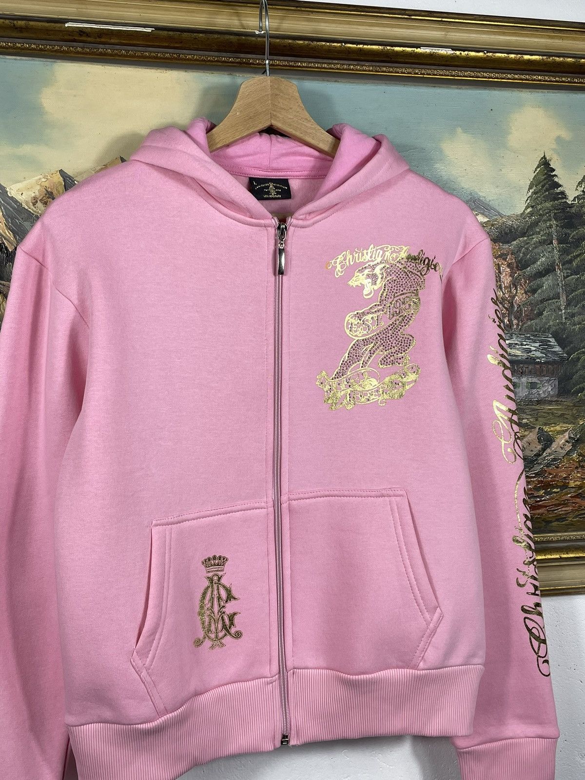 Christian Audigier × Ed Hardy × Vintage Ed Hardy Retro 00s Hoodie Sweatshirt Affliction Grunge Size S / US 4 / IT 40 - 4 Thumbnail