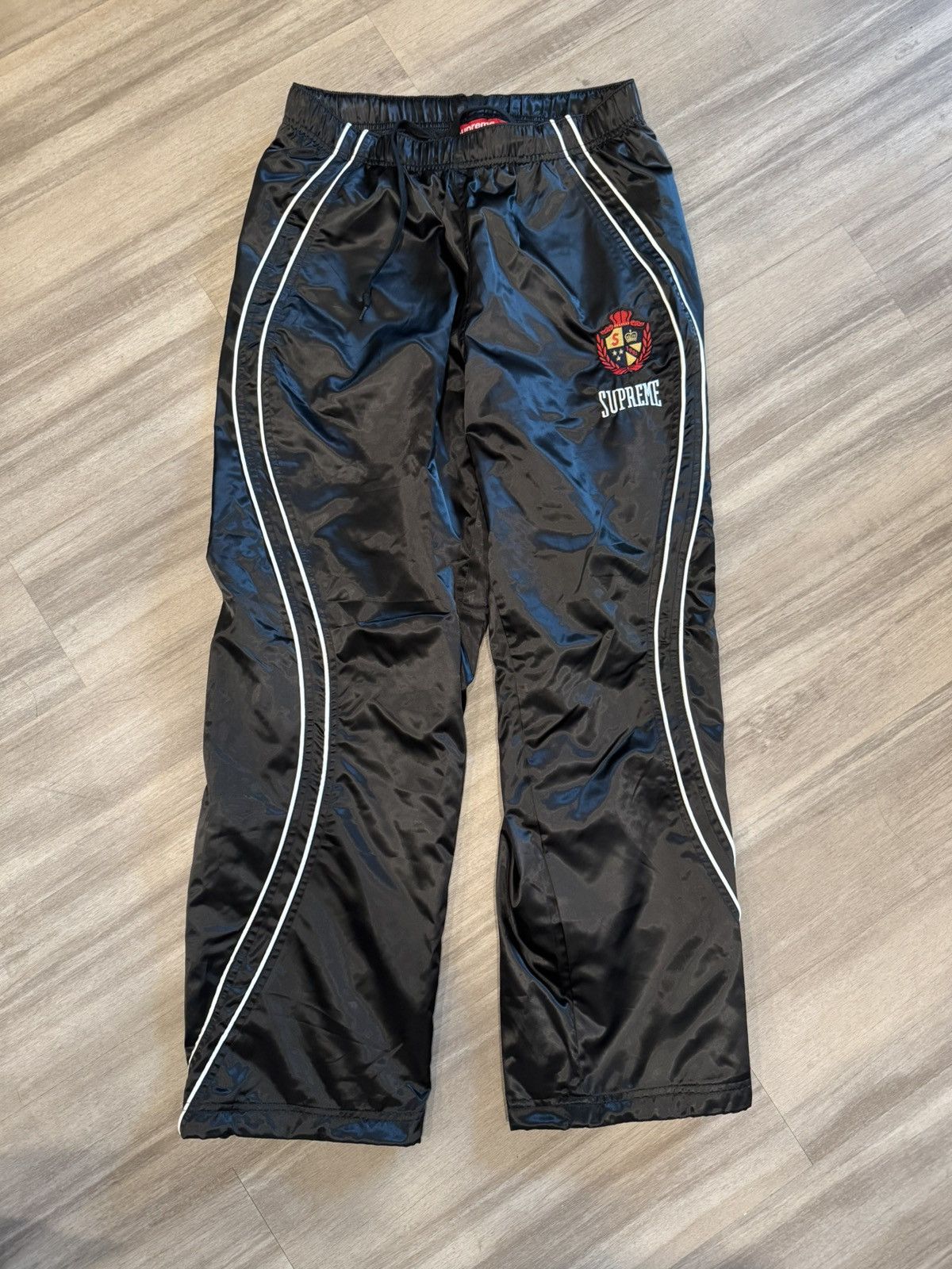 Supreme Satin Track Pant SS25 - Black - Size S
