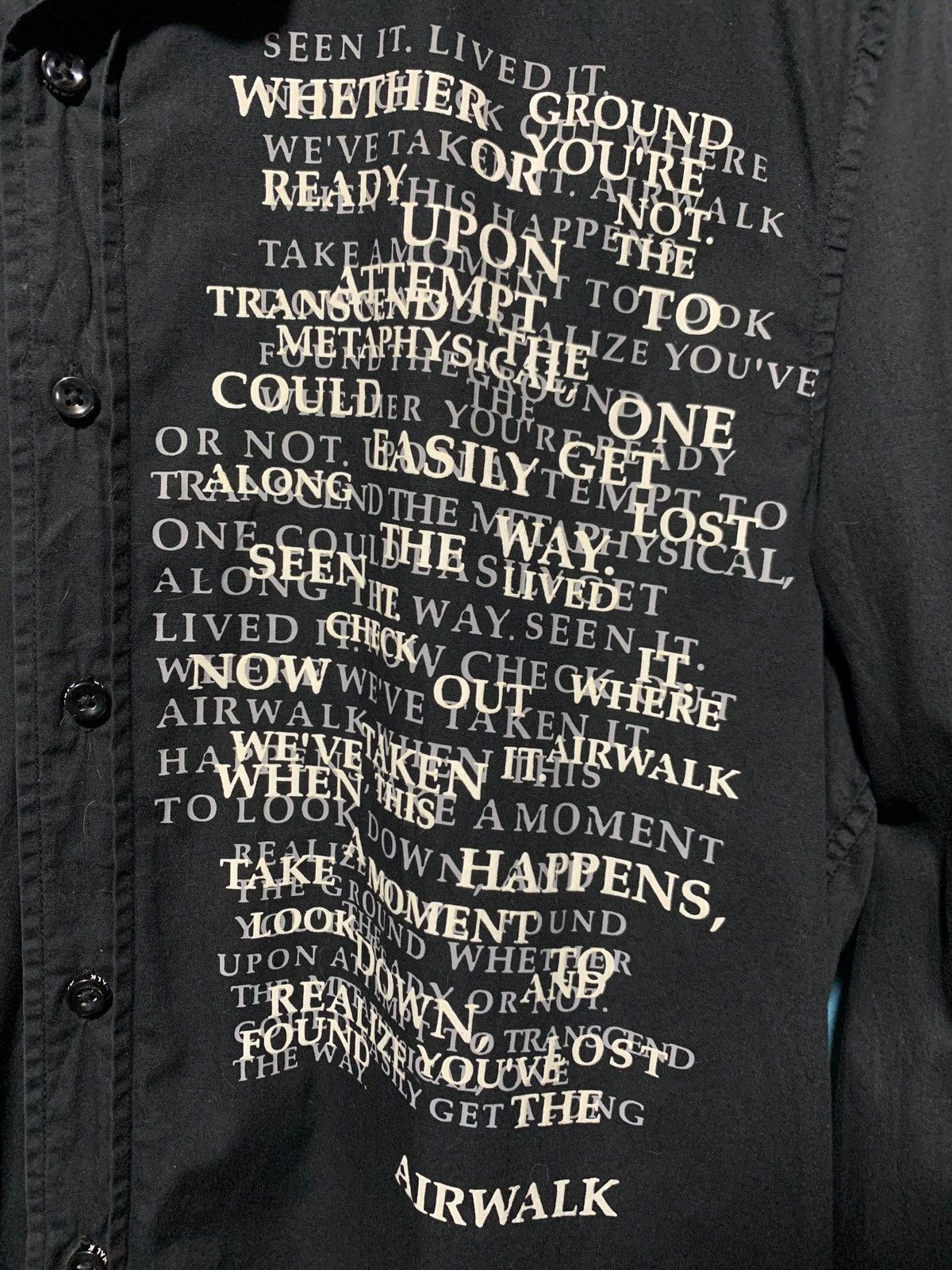 Yohji Yamamoto Y2k Airwalk poem shirt Yohji style Size US M / EU 48-50 / 2 - 5 Thumbnail
