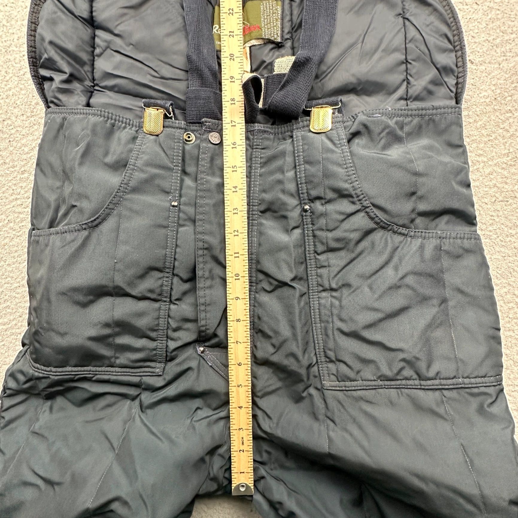 Refrigiwear VINTAGE RefrigiWear 345 Bib Overalls Mens Medium Navy Nylon Quilted Insulated Overalls Mens Medium Navy Size US 31 - 6 Thumbnail