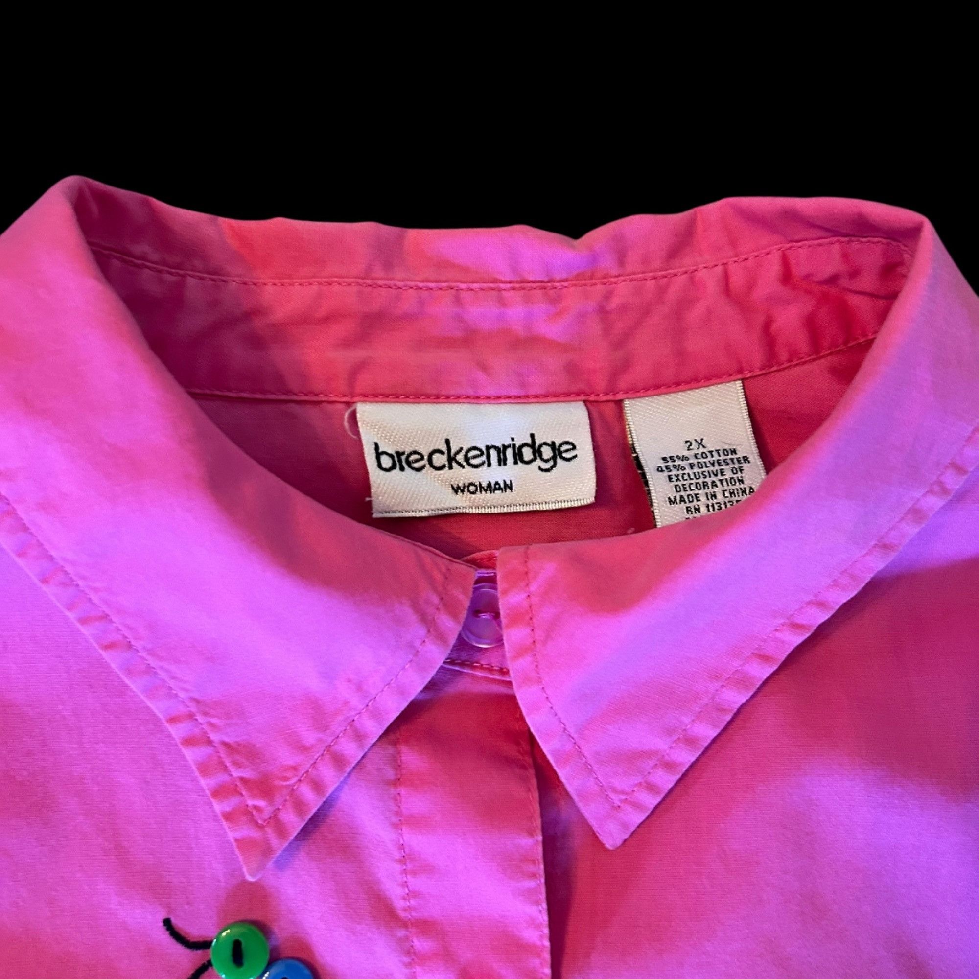 Vintage Vintage Breckenridge Neon Art To Wear Embroidered Critter Bl Size XXL / US 16-18 / IT 52-54 - 8 Thumbnail