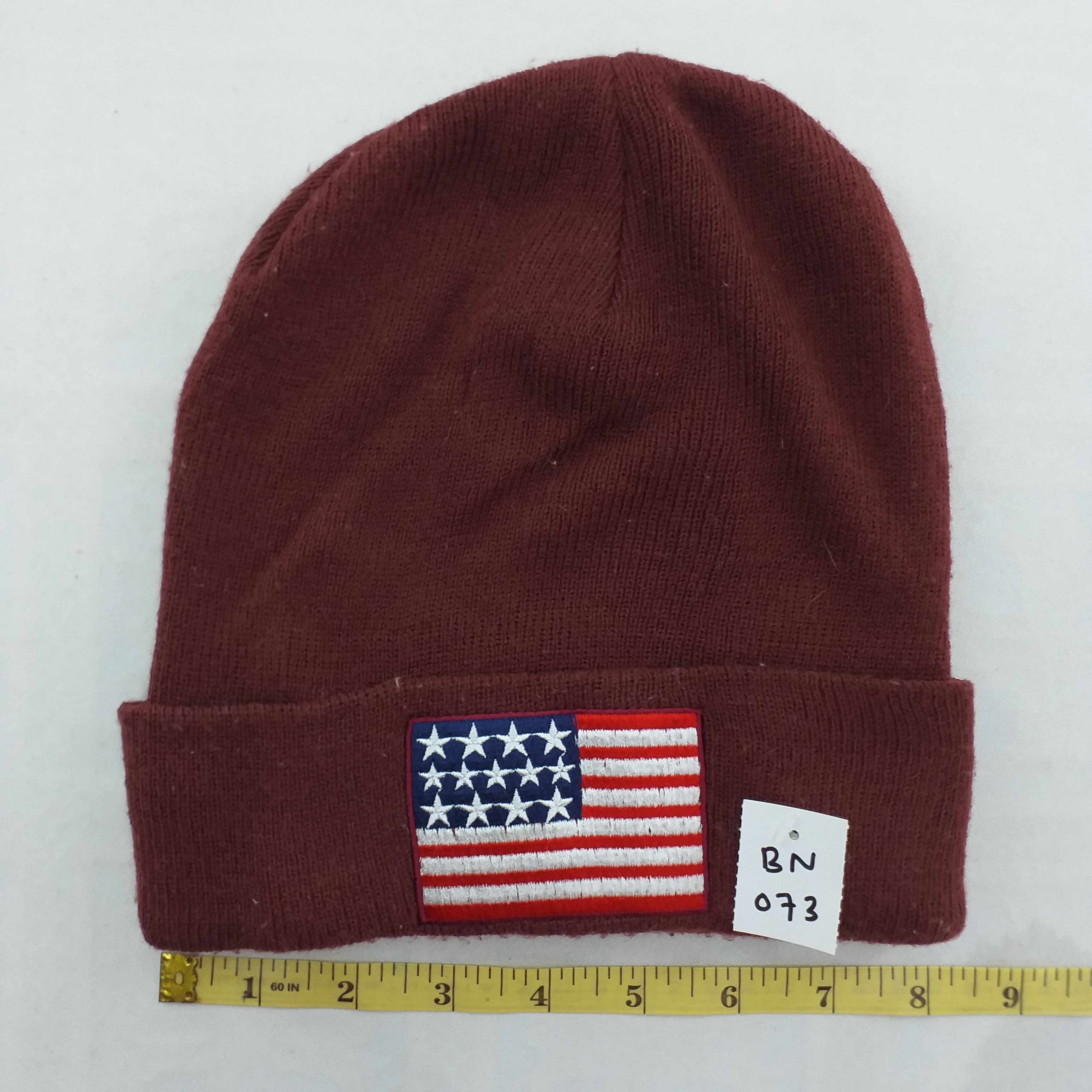 Beams Plus Beams USA Flag Embroidery Snow Cap Hat Beanie -BN073 Size ONE SIZE - 3 Thumbnail