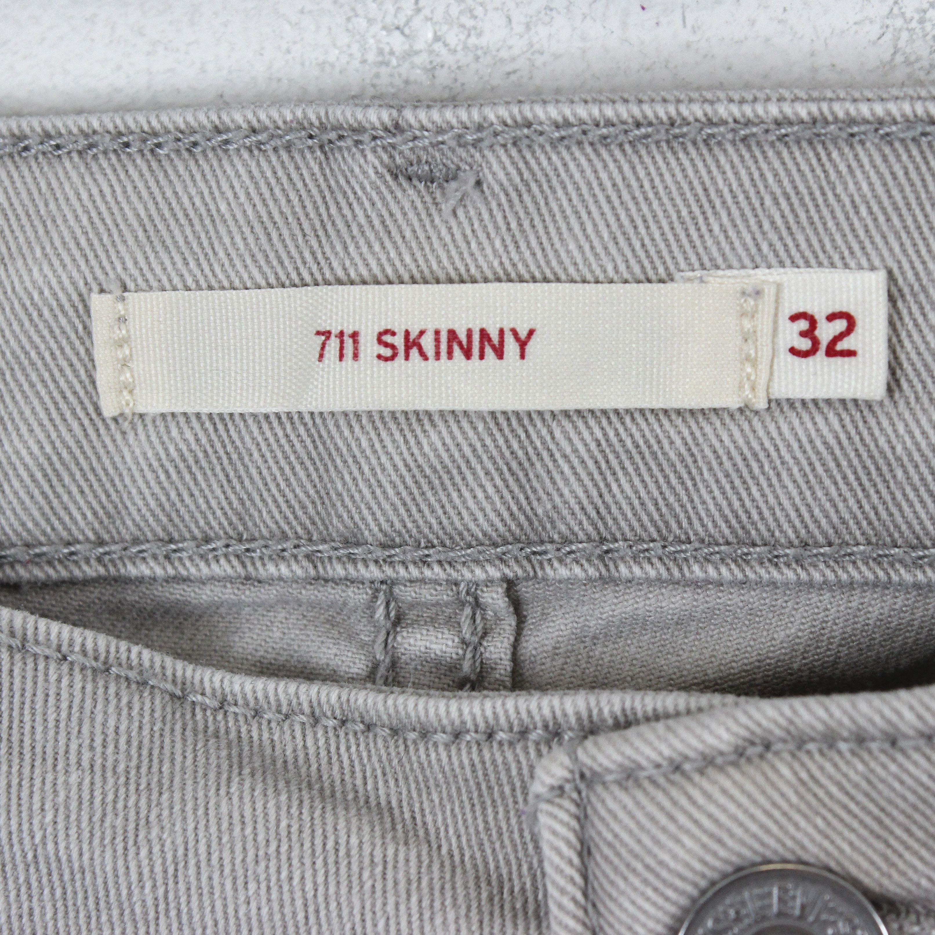 Levi's 711 Women W32 L32 Skinny Jeans Denim Pants Trouser Mid Rise Size 32" / US 10 / IT 46 - 5 Thumbnail