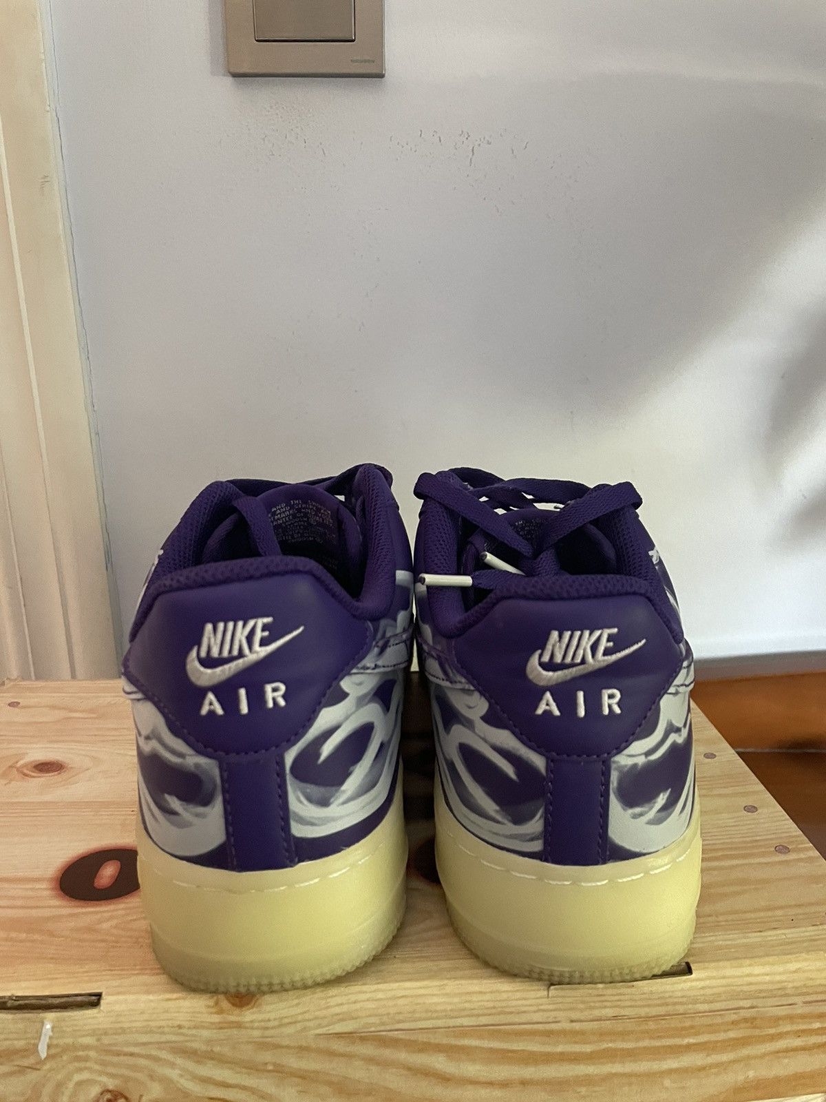 Nike Nike Air Force Purple Skeleton Halloween Size US 9.5 / EU 42-43 - 8 Thumbnail