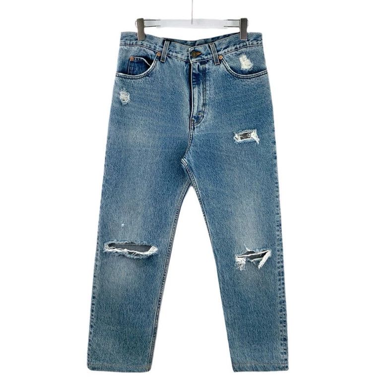 Gucci gucci light blue distressed cotton casual jeans-dmc Size US 34 / EU 50 - 1 Thumbnail