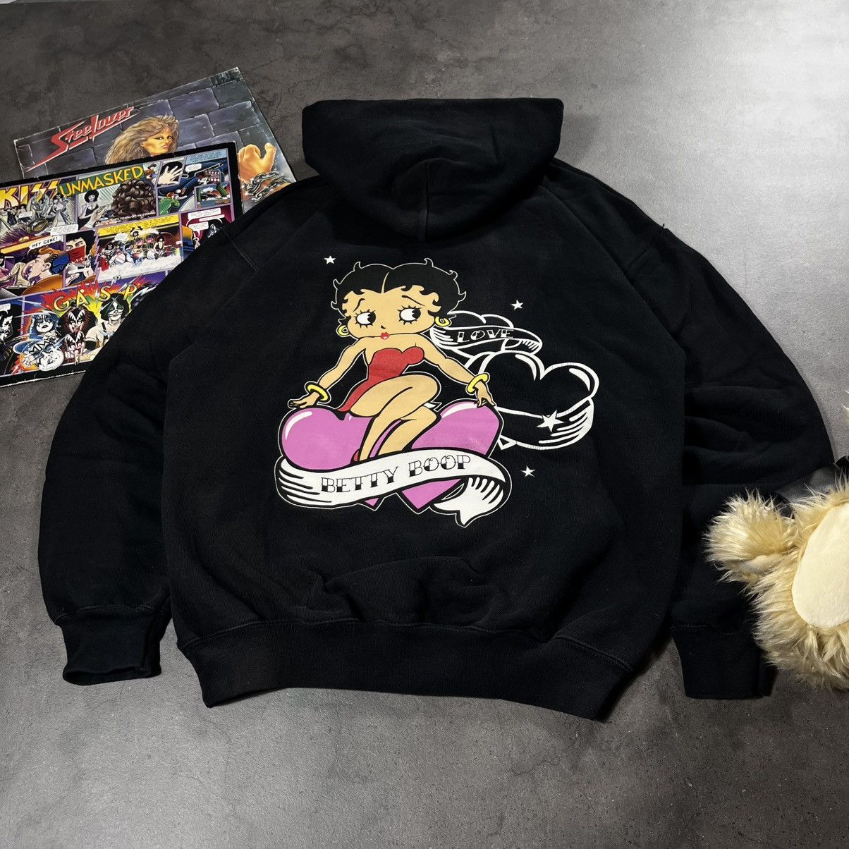 Cartoon Network Vintage 00s Betty Boop Big Logo Boxy Hoodie Sweatshirt Size US L / EU 52-54 / 3 - 2 Thumbnail