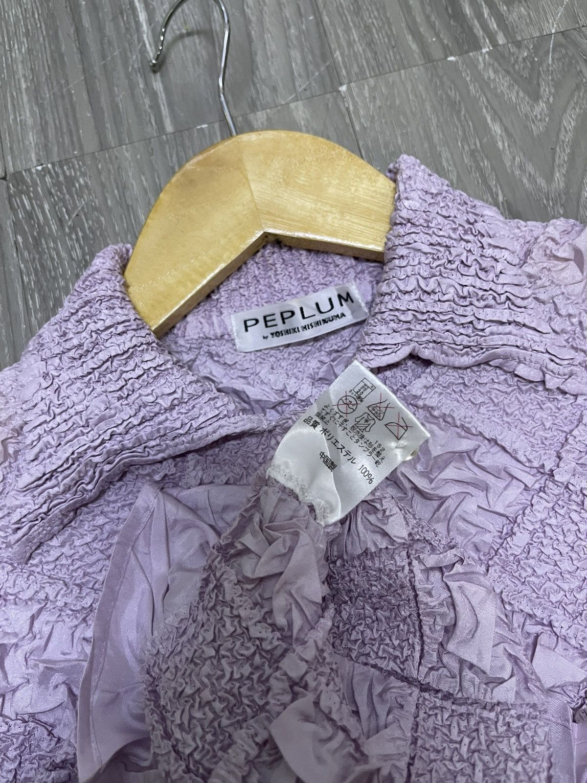 Issey Miyake Vintage Yoshiki Hishinuma x Issey Miyake Ruched Tan Blouse Size S / US 4 / IT 40 - 12 Thumbnail