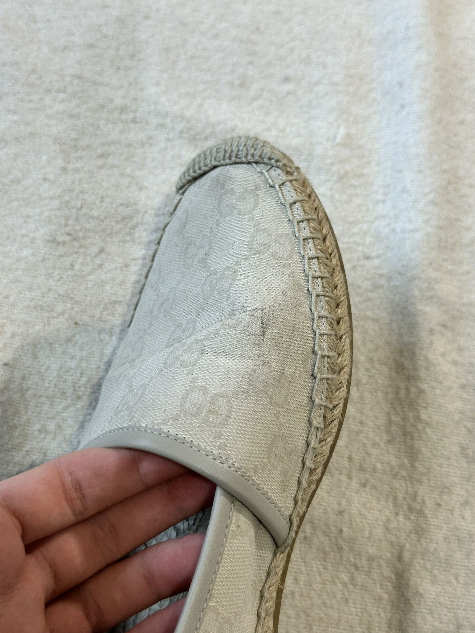 Gucci Gucci Espadrilles GG Monogram Canvas Ivory and Beige