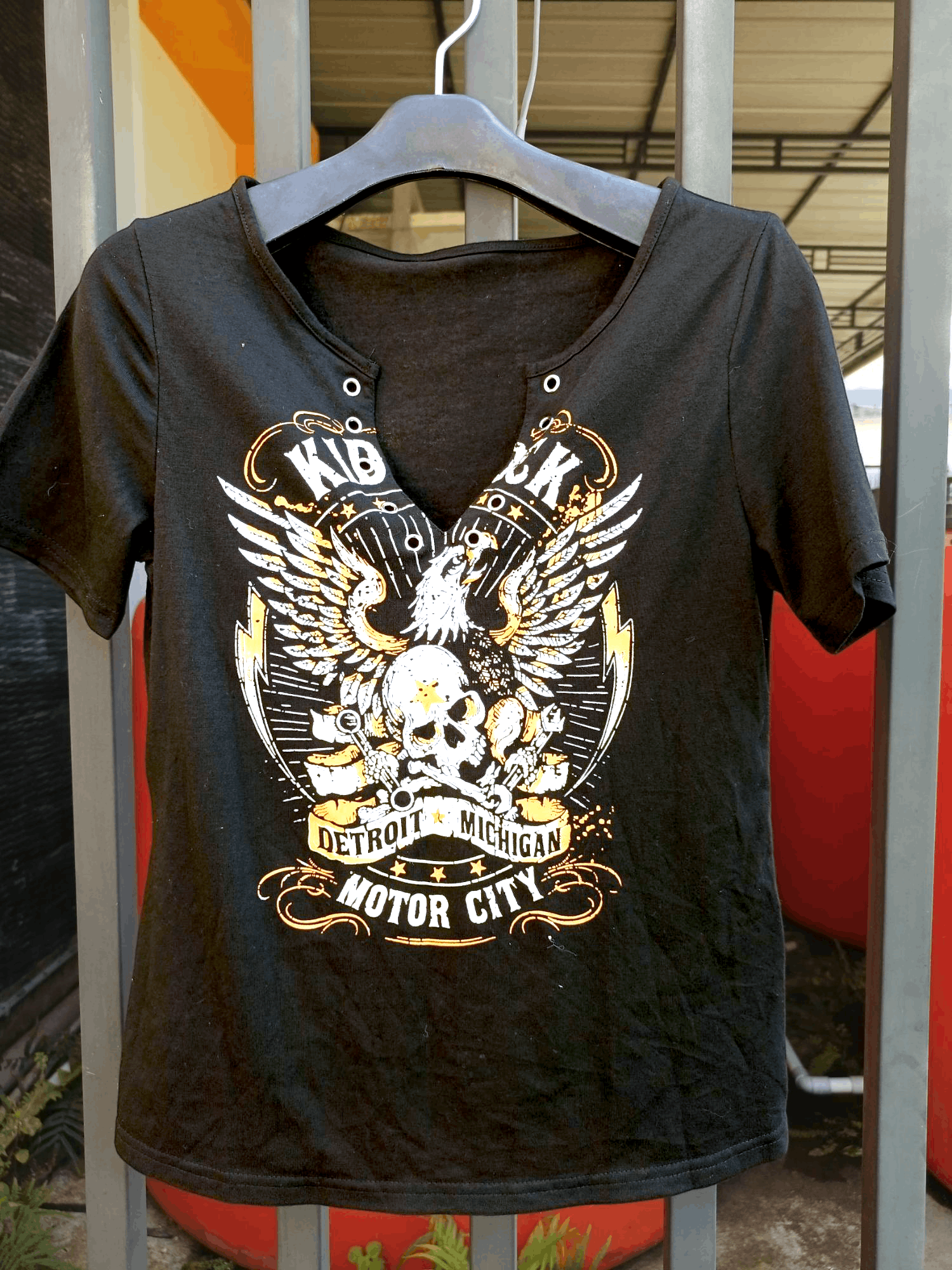 Shein SHEIN Skull Detroit Michigan metro city Tee Size US M / EU 48-50 / 2 - 9 Thumbnail