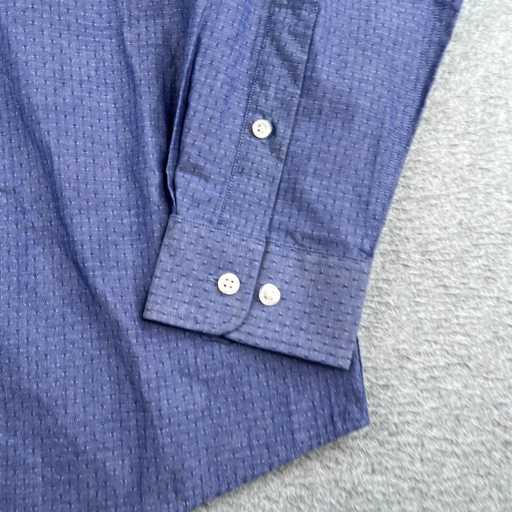 Tommy Hilfiger Tommy Hilfiger Shirt Blue Casual Button-Up Long Sleeve Mens M Dot Pattern Regular Fit Size US M / EU 48-50 / 2 - 2 Thumbnail