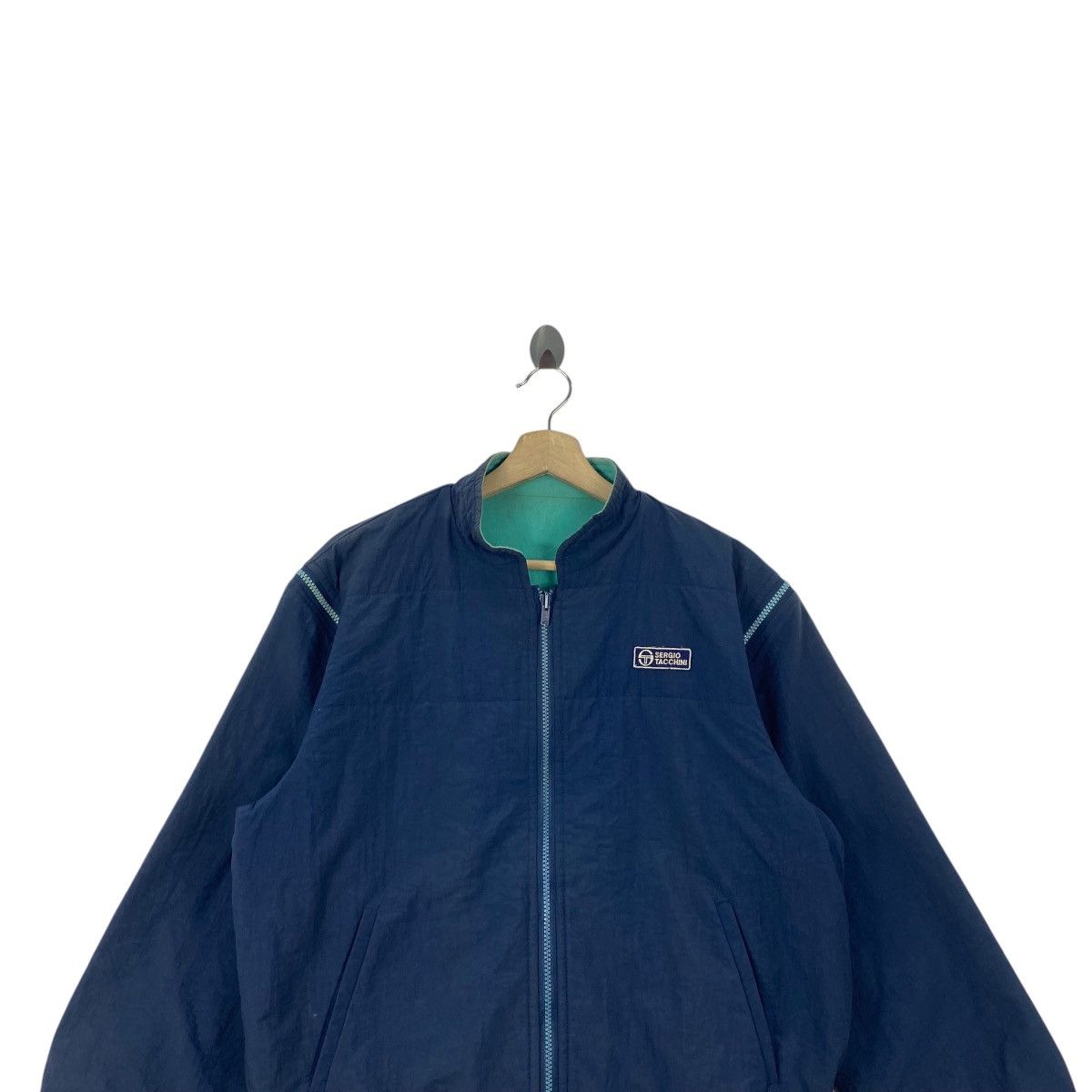 Sergio Tacchini Vintage SERGIO TACCHINI Reversible Bomber Jacket Full Zip Size US XL / EU 56 / 4 - 2 Thumbnail