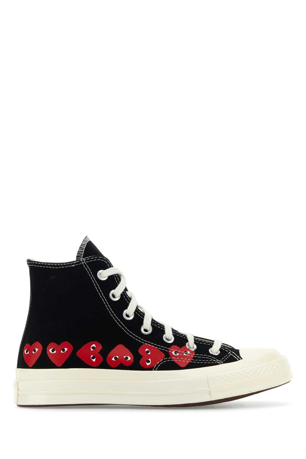 Black Canvas Comme Des Garã§Ons X Converse Sneakers