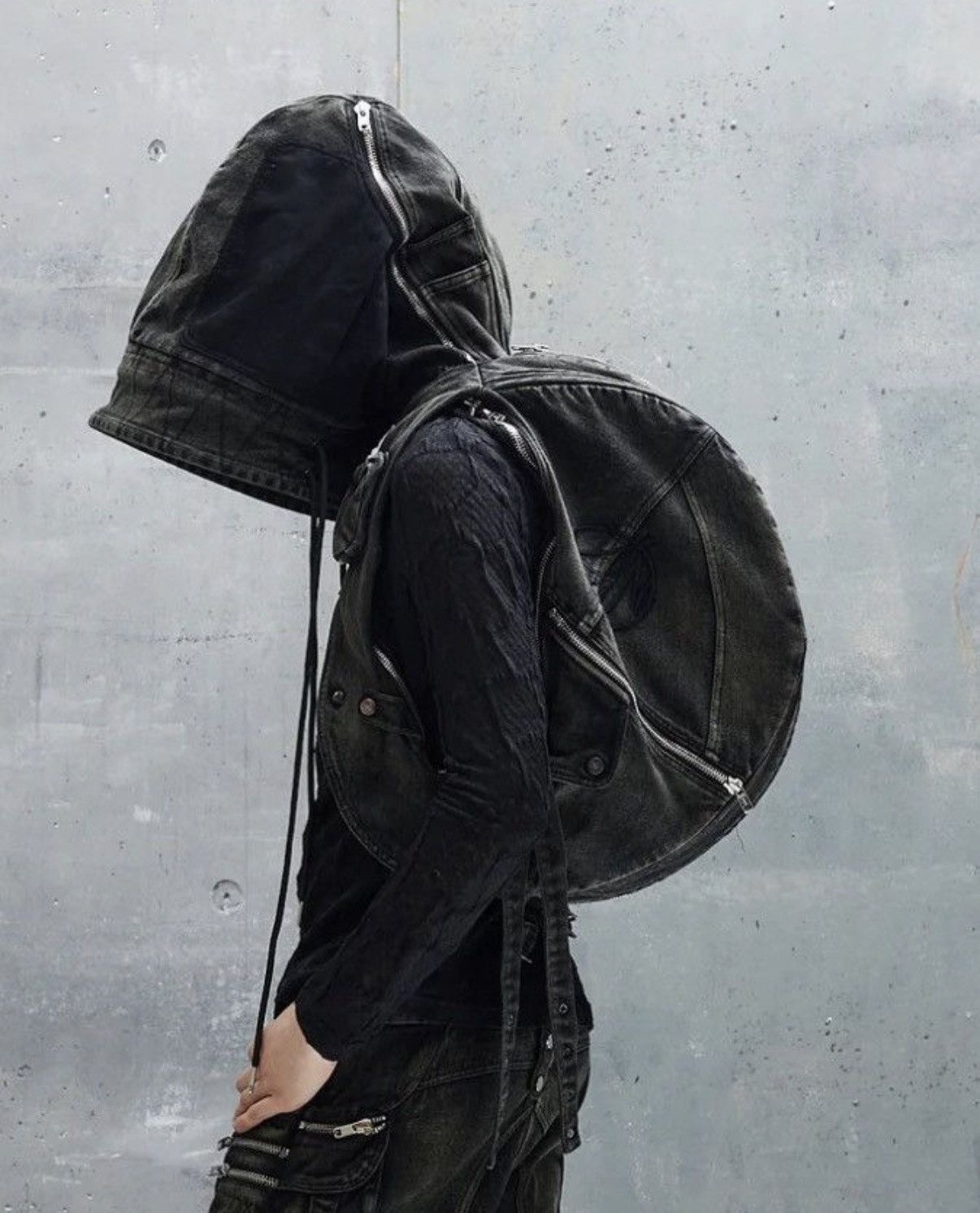 No Faith Studios Denim Hooded Backpack Vest Size US M / EU 48-50 / 2 - 4 Thumbnail
