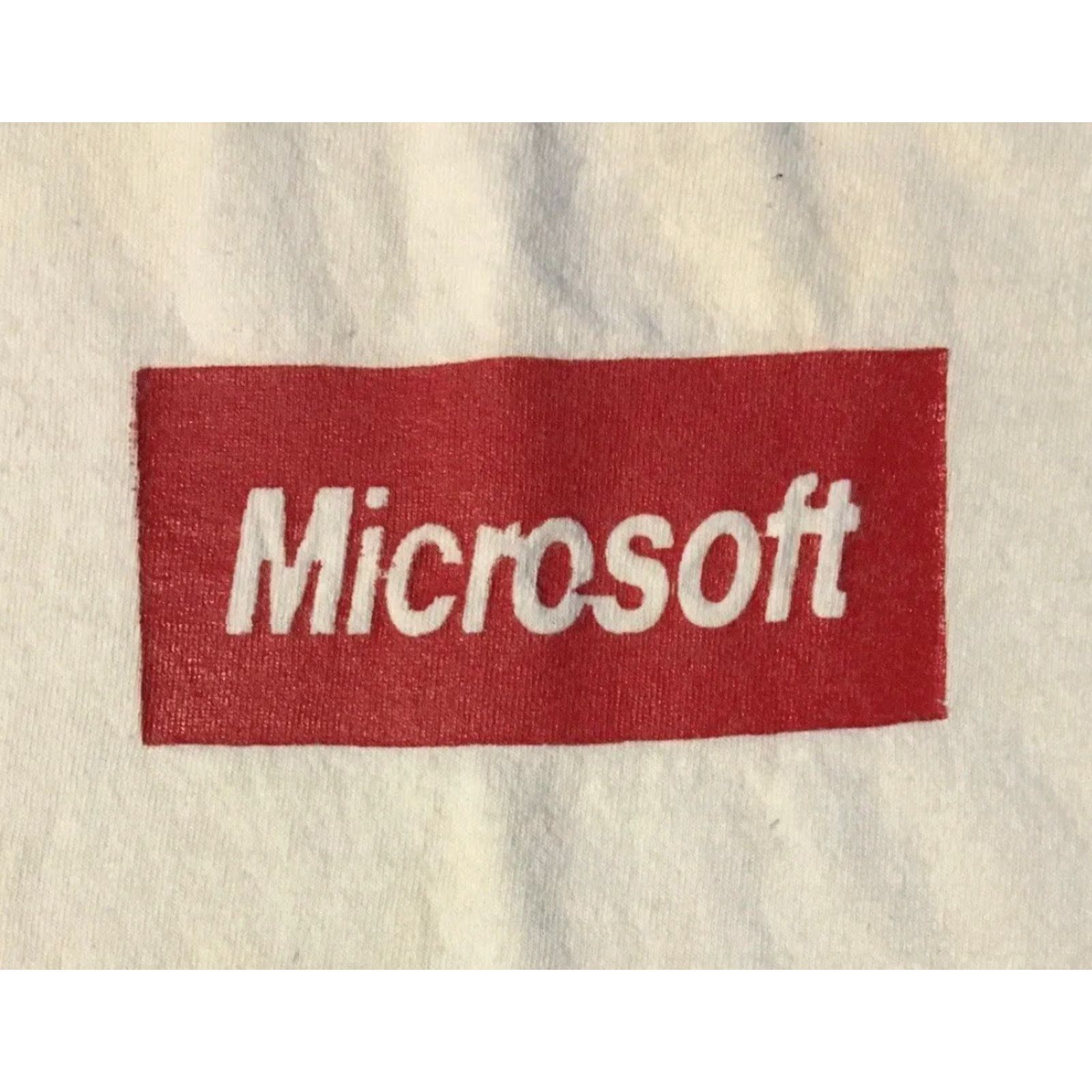 Vintage VINTAGE Microsoft Box Logo Faded Distressed Promo Shirt XL White Men T-Shirt Logo 80s 90s Grunge Retro USA California Valve? Size US XL / EU 56 / 4 - 3 Thumbnail