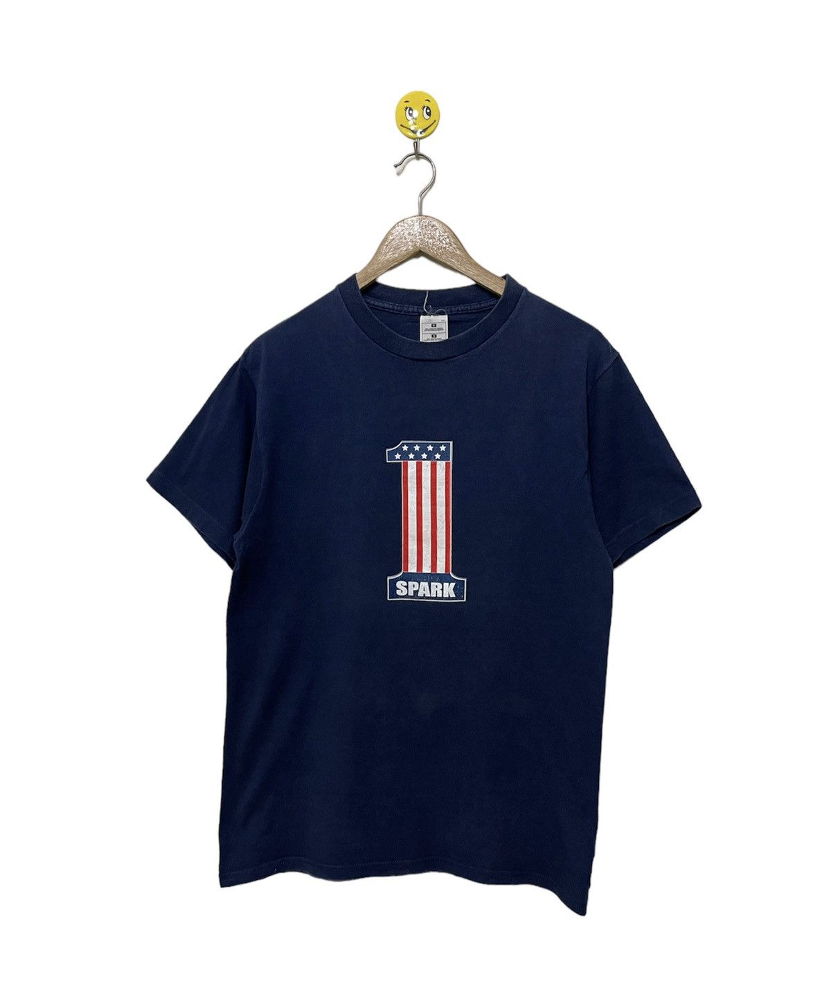image of Vintage Spark Skateboarding Tshirt in Blue, Men's (Size Medium)