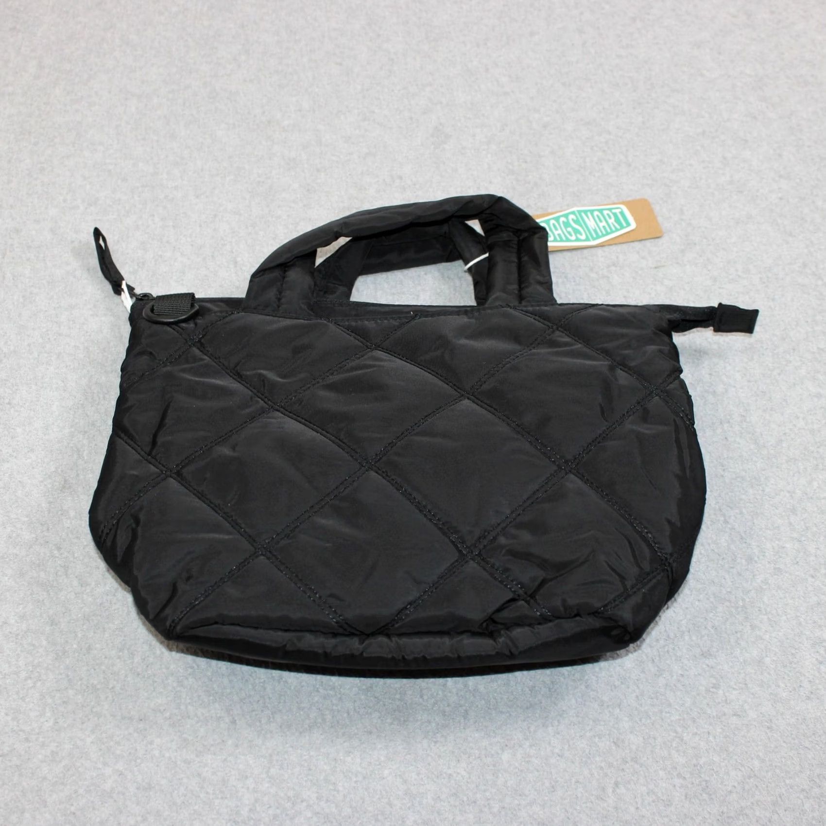 Vintage BAGSMART Crossbody Bag Women Small Black Quilted Nylon Zip Purse Travel Packable Size ONE SIZE - 3 Thumbnail