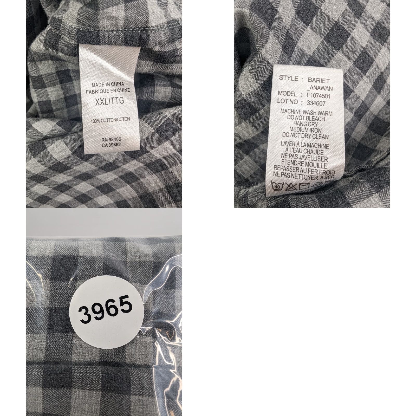 Theory VINTAGE Theory Bariet Anawan Check Button Flap Pockets Shirt In Winter Sky Men's 2XL Size US XXL / EU 58 / 5 - 8 Thumbnail
