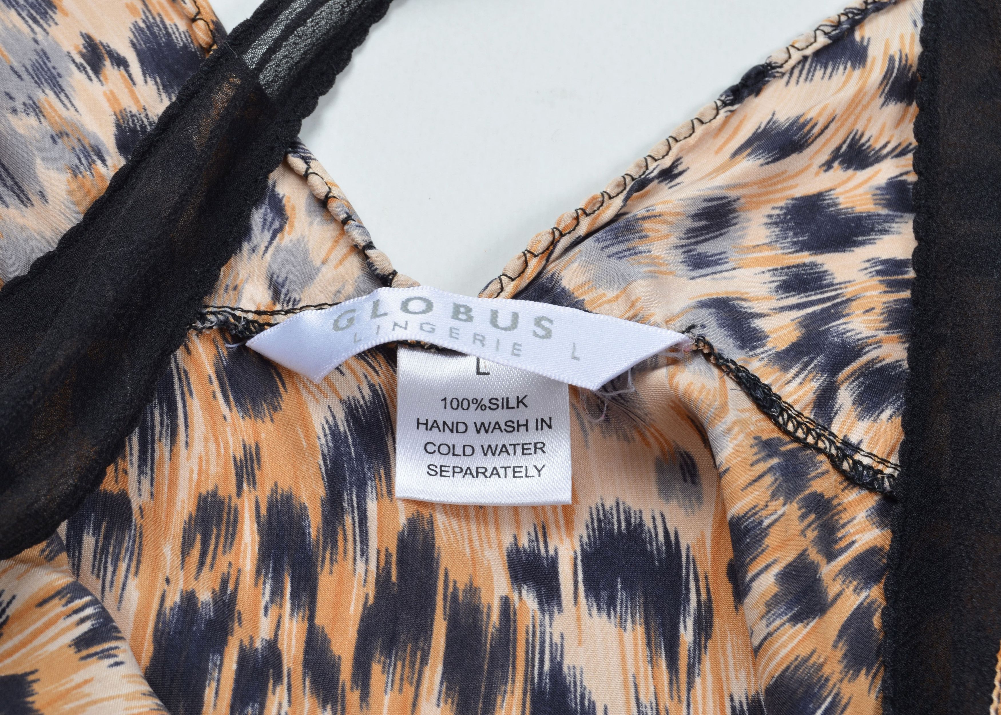 Vintage Globus Lingerie Y2K Leopard 100% Silk Coquette Top Size L / US 10 / IT 46 - 8 Thumbnail