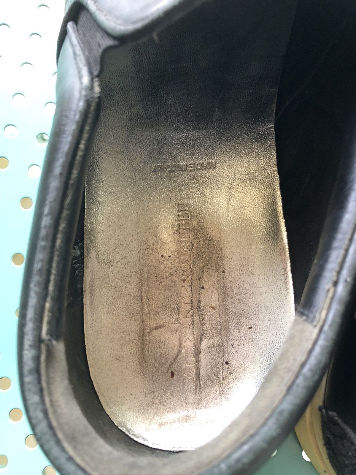 Alexander McQueen Alexander McQueen 432336 Black Leather Sneakers size 40 Size US 6.5 / EU 39-40 - 18 Thumbnail