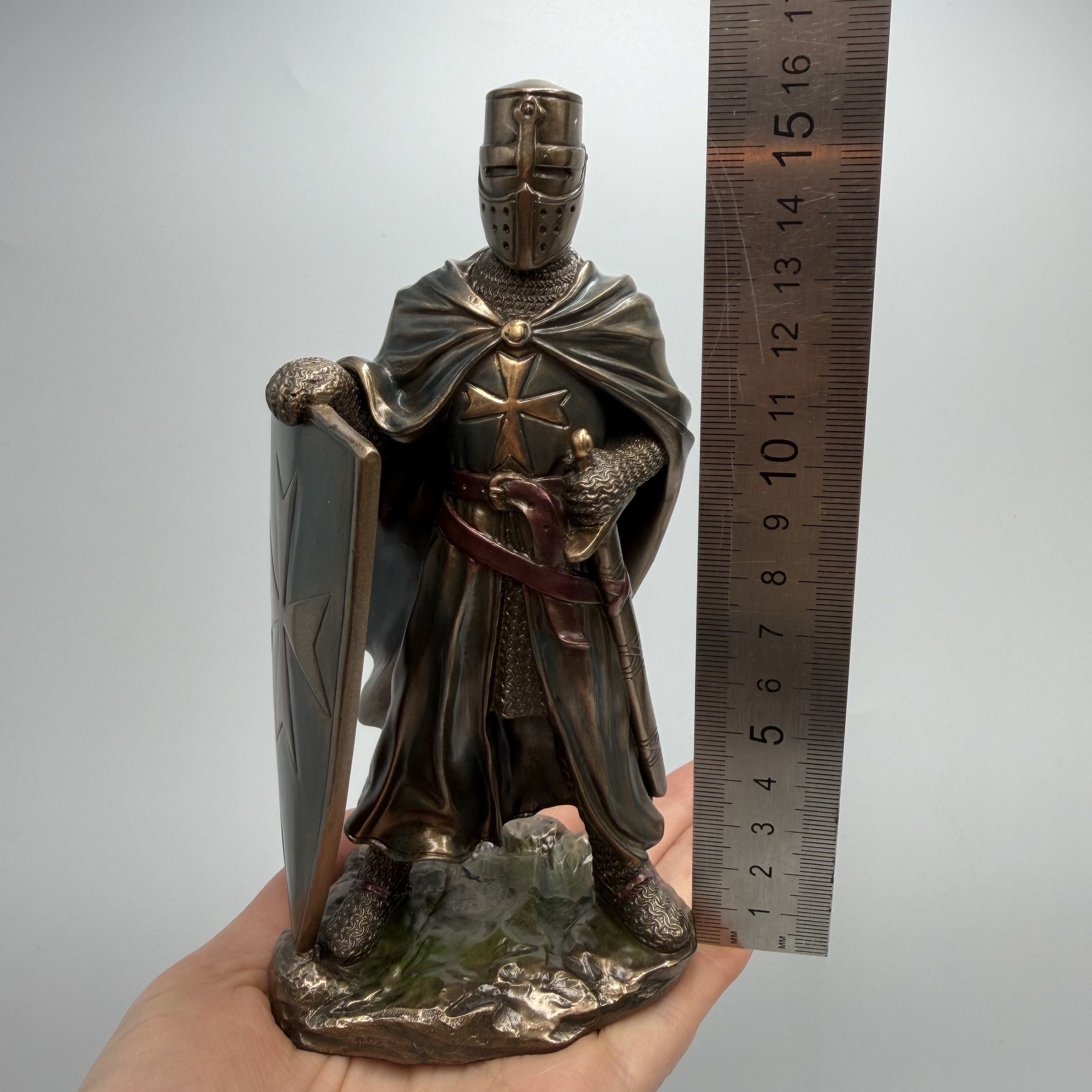Other Crusader Knight Statue Bronze Finish Templar Figurine Size ONE SIZE - 9 Thumbnail