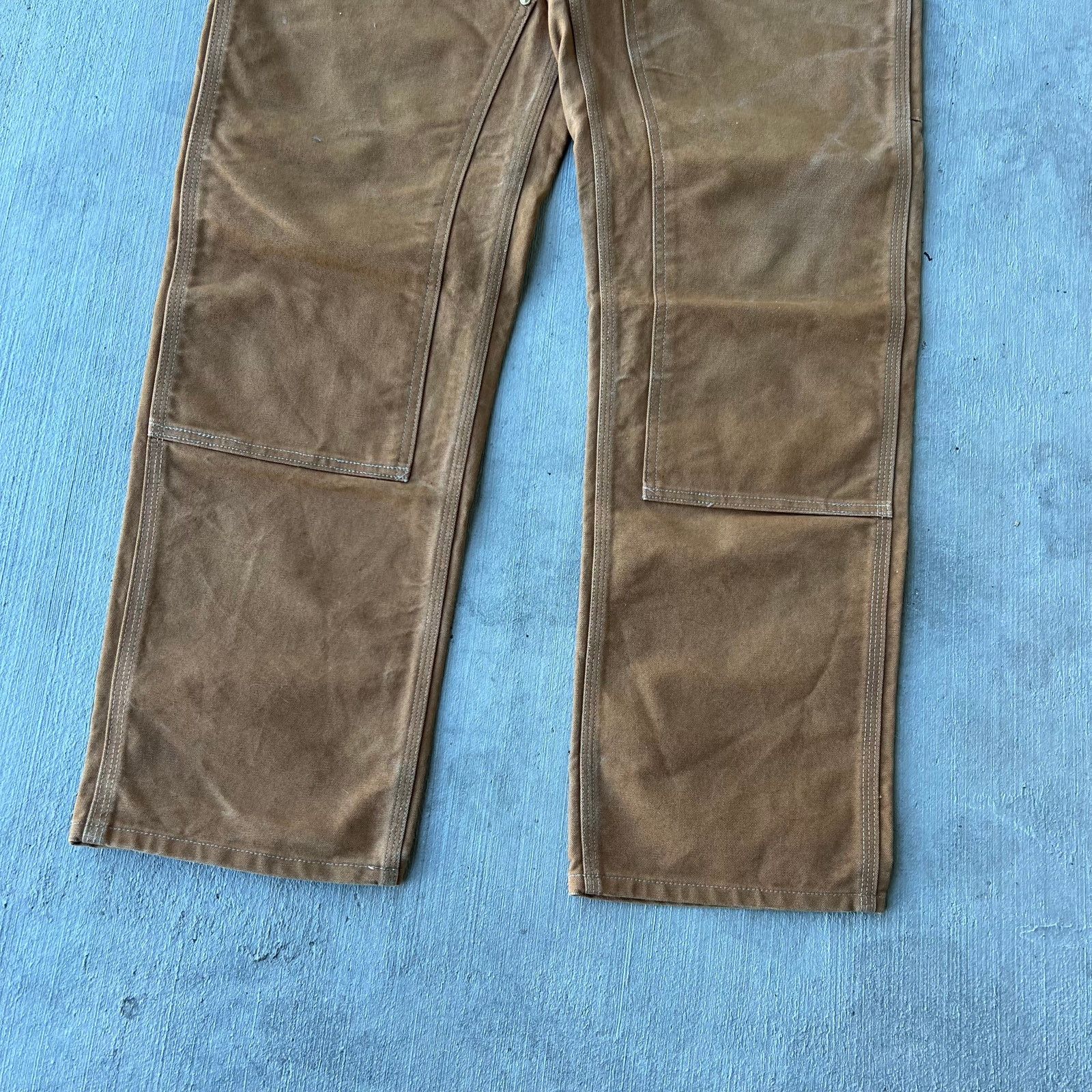 Carhartt × Vintage Carhartt brown double knee work wear carpenter pants Size US 31 - 3 Thumbnail
