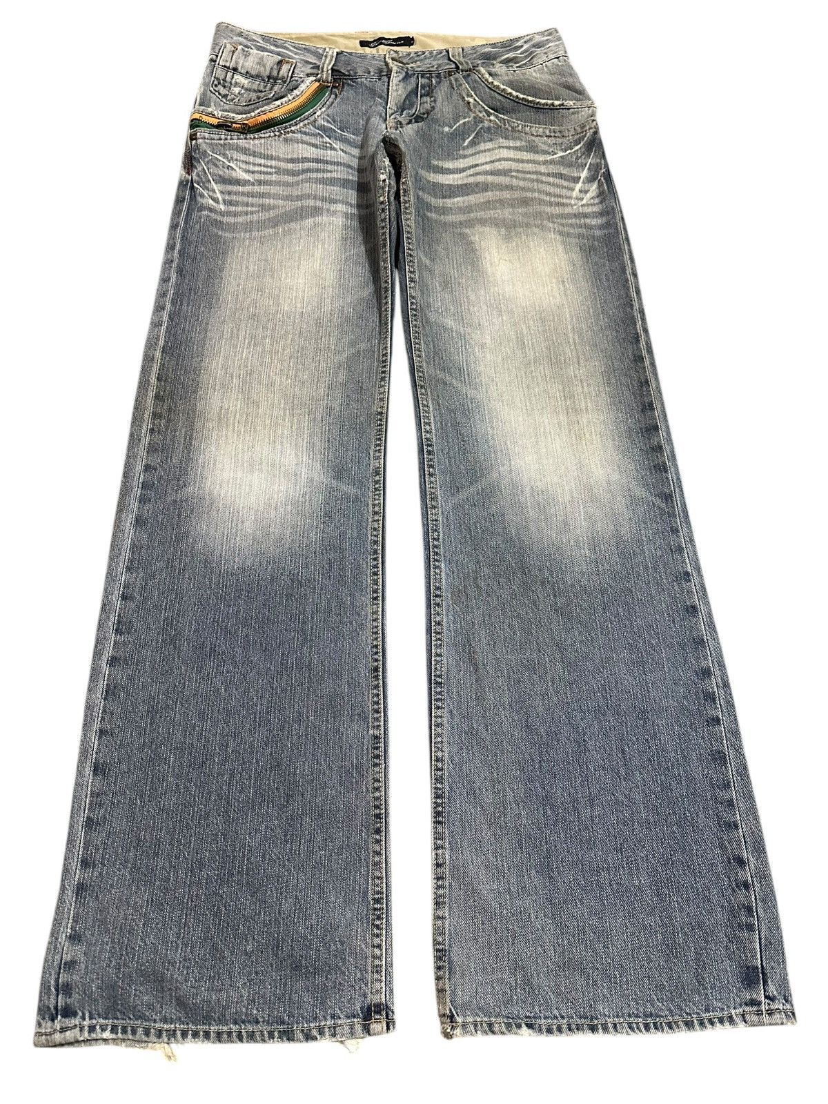 Evisu Vintage Japanese Brand Blue Faded Wash Style Baggy Jeans Size US 33 - 1 Thumbnail
