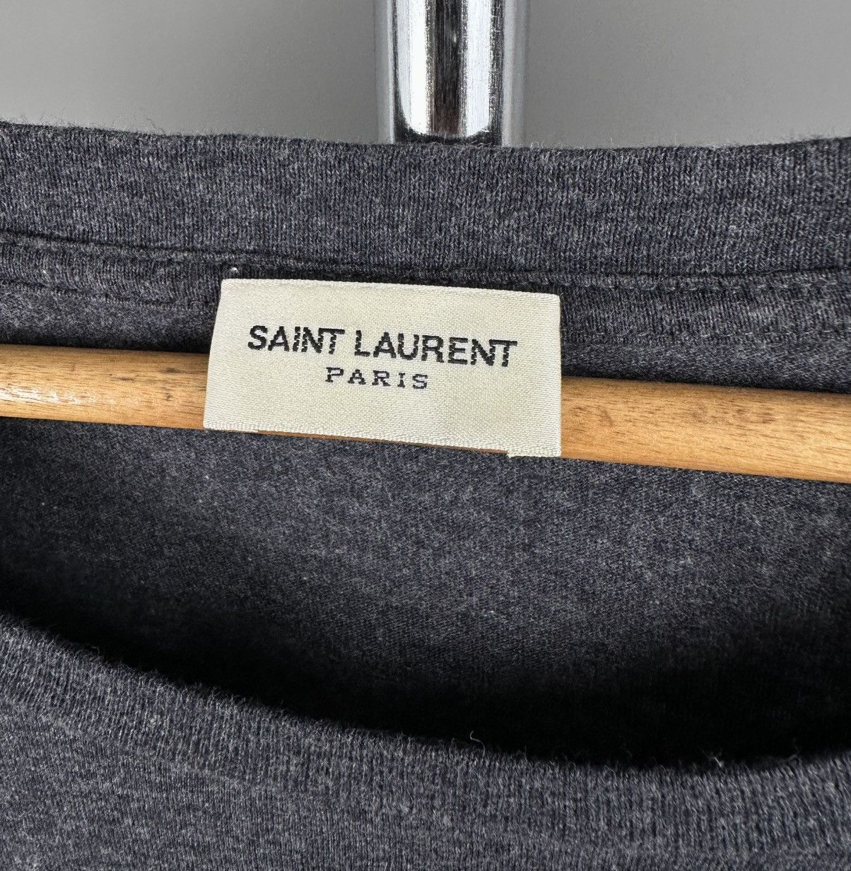 Saint Laurent Paris Saint Laurent - University SL Logo Short Sleeve Shirt Grey Size US S / EU 44-46 / 1 - 9 Thumbnail