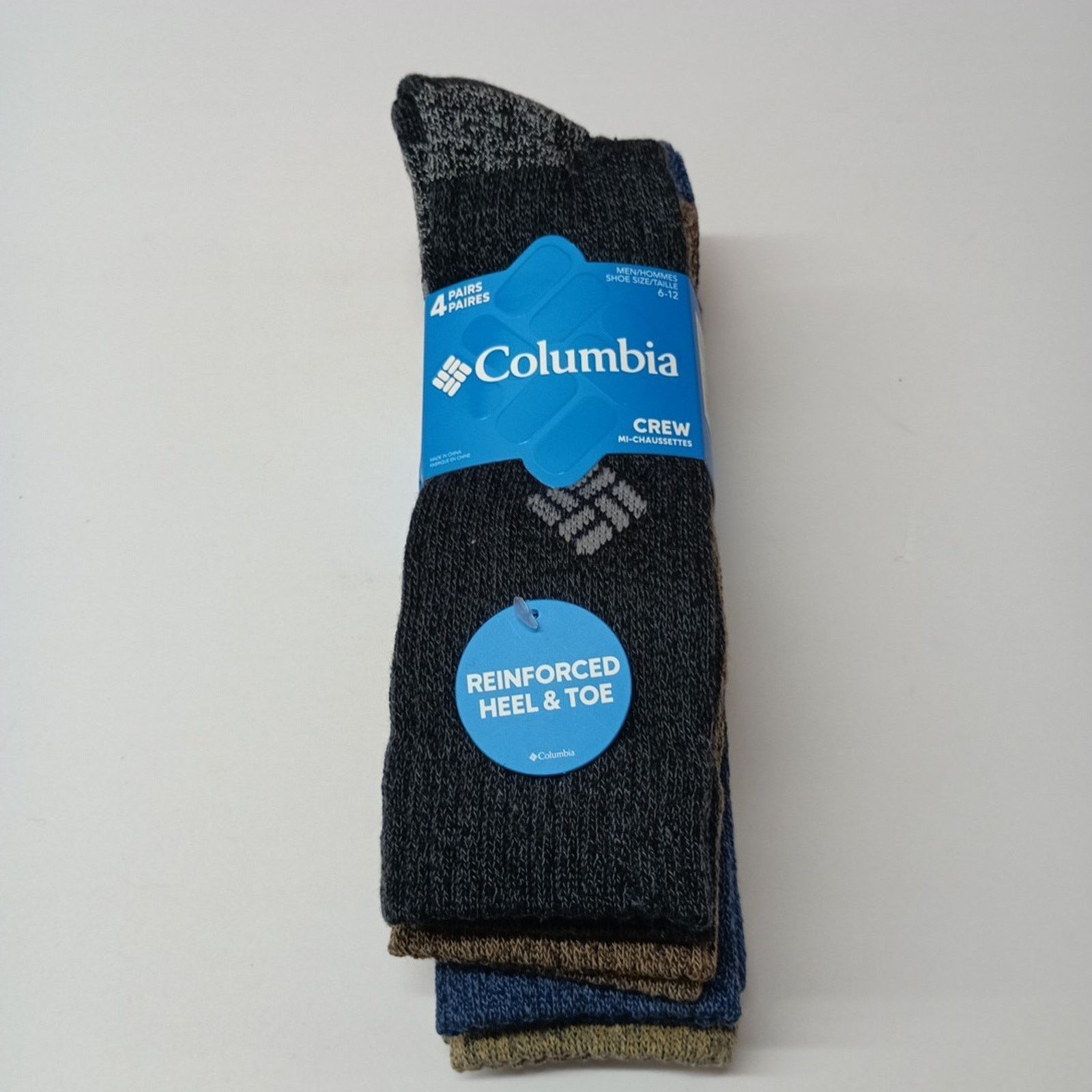 Columbia Columbia Moisture Control Crew Socks Size 6-12 Men's 4 Pair Size ONE SIZE - 1 Thumbnail