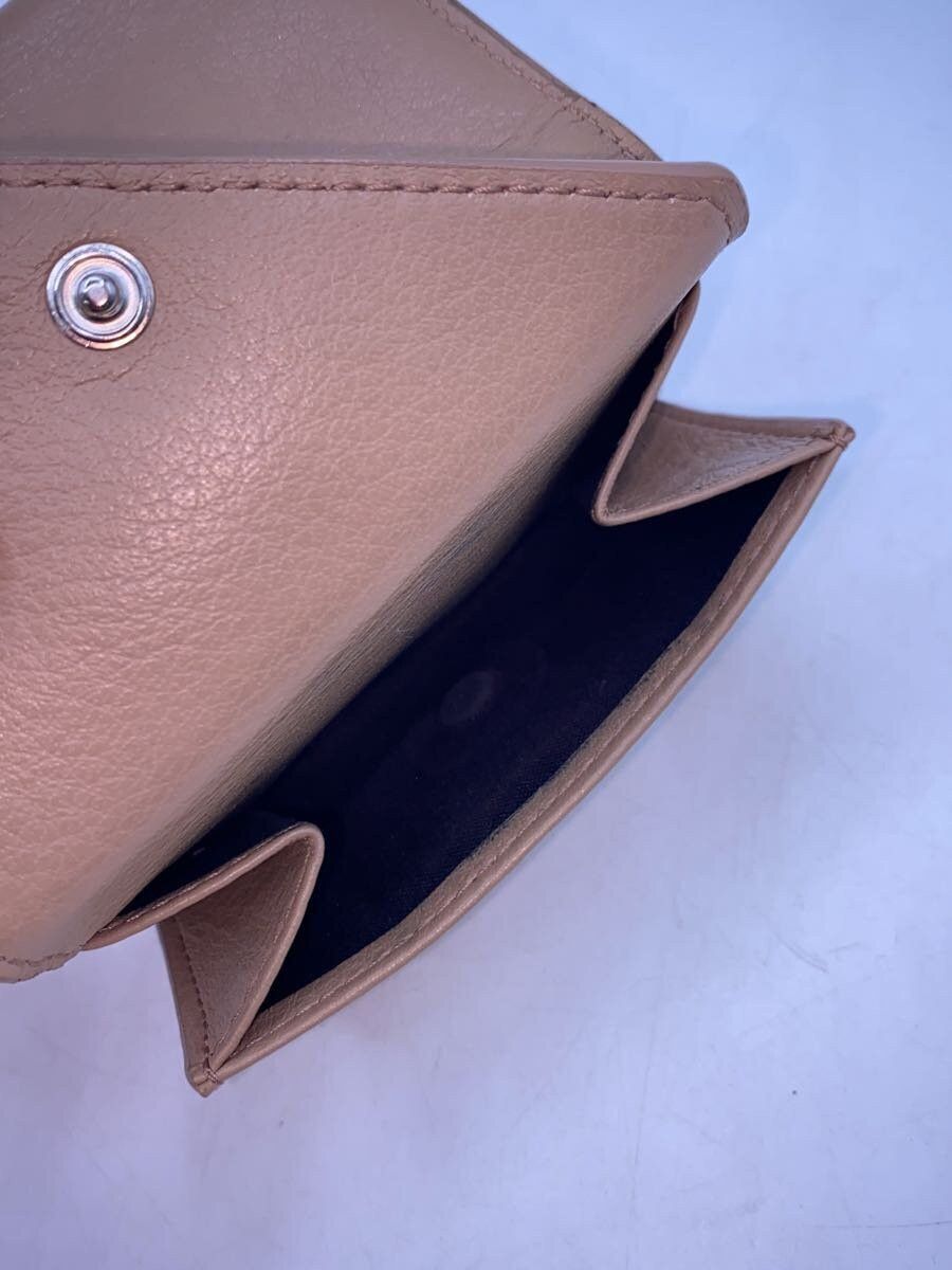 Balenciaga Balenciaga Leather Tri-Fold Wallet Beige Size ONE SIZE - 5 Thumbnail