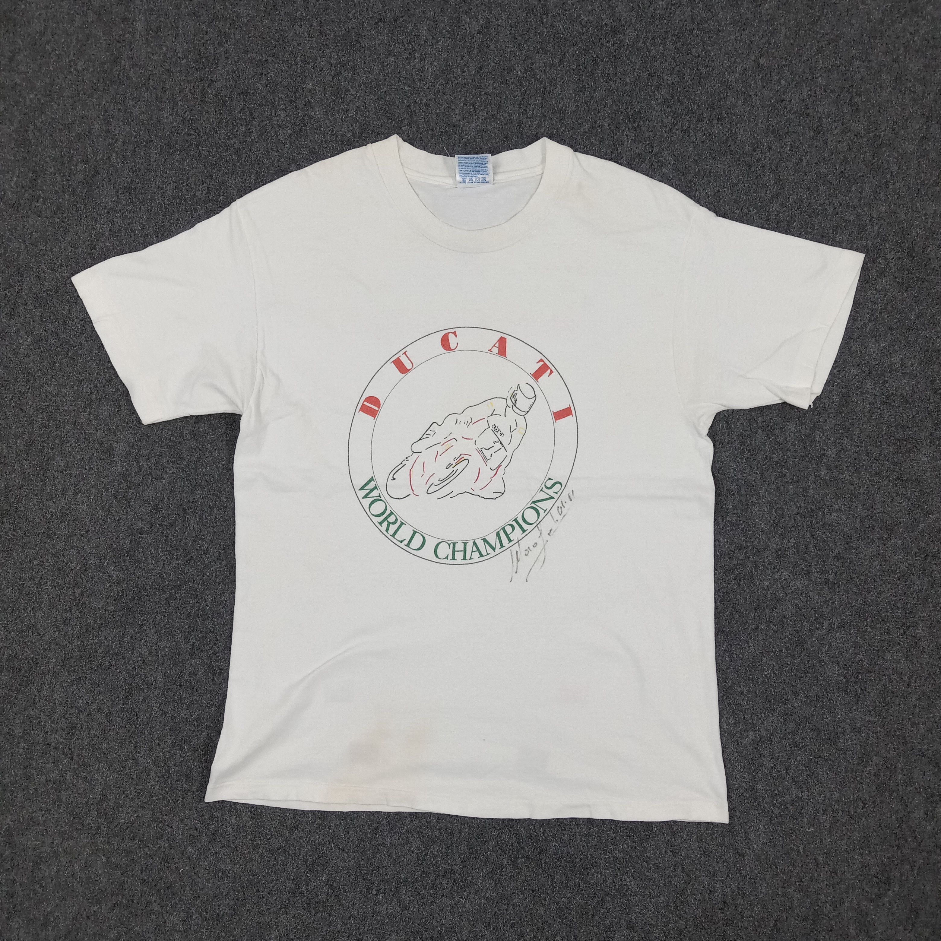 Vintage Ducati Champion Moto Liberty Texas With Sign Tshirt Size US M / EU 48-50 / 2 - 1 Thumbnail