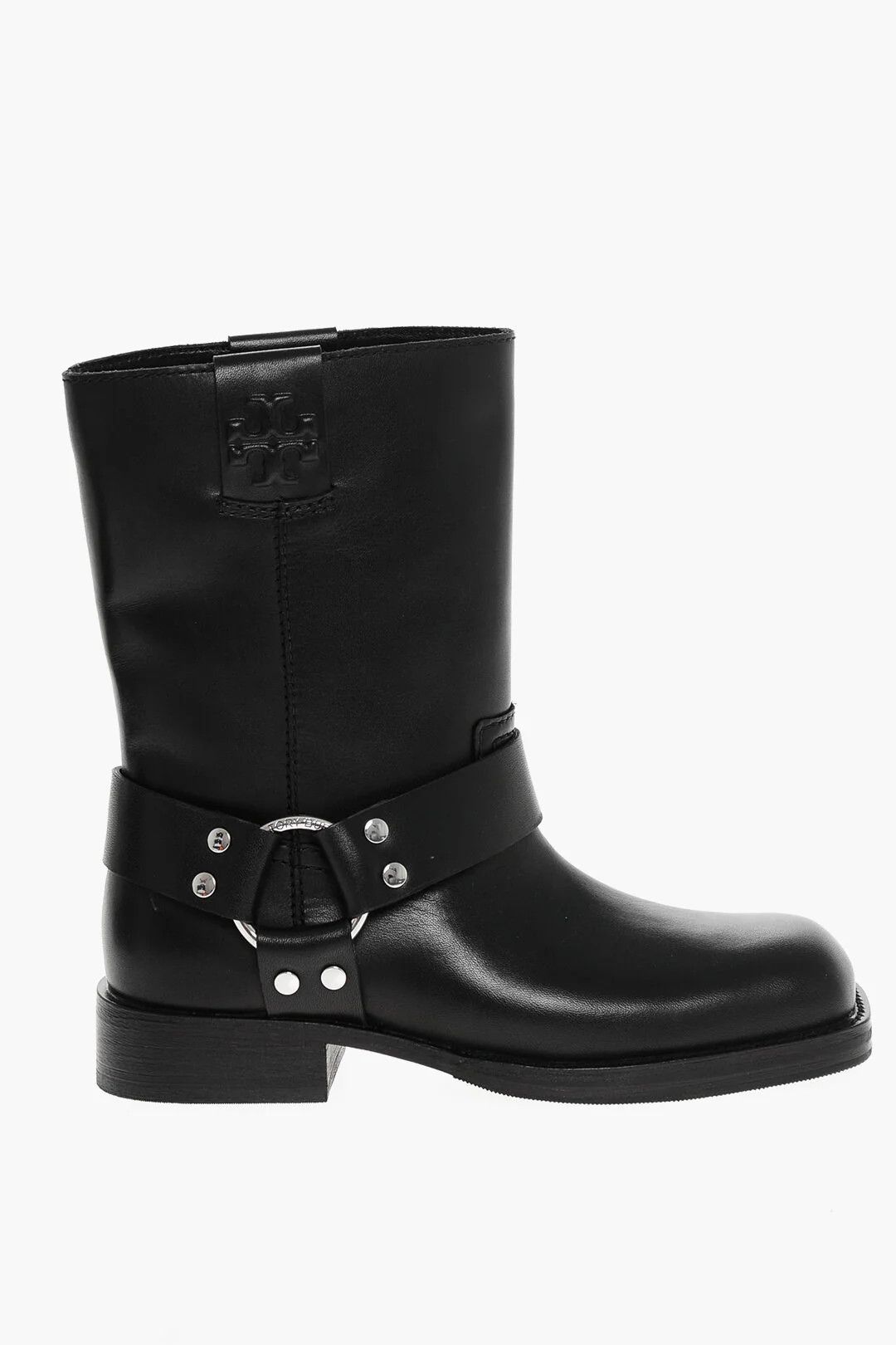 Tory Burch og1mm0426 Leather Biker Ankle Boots in Black Size US 6 / IT 36 - 1 Thumbnail
