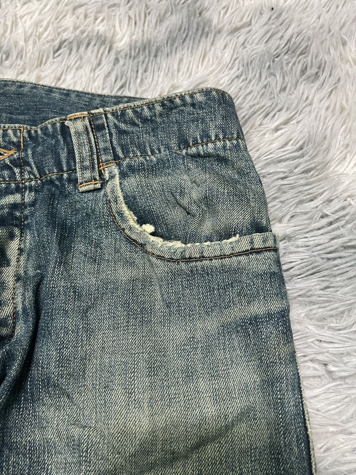 Japanese Brand 60s JOHN BULL RARE 5 POCKET JEANS DISTRESSED Size US 31 - 9 Thumbnail