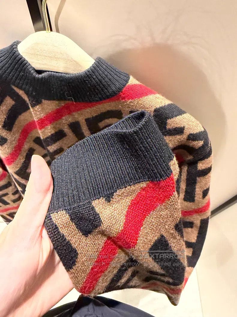 Fendi Fendi Full print logo wool knit sweater Size US M / EU 48-50 / 2 - 4 Thumbnail