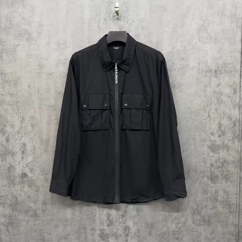 Balmain balmain logo utility pocket zip shirt jacket-dmc Size US L / EU 52-54 / 3 - 1 Thumbnail