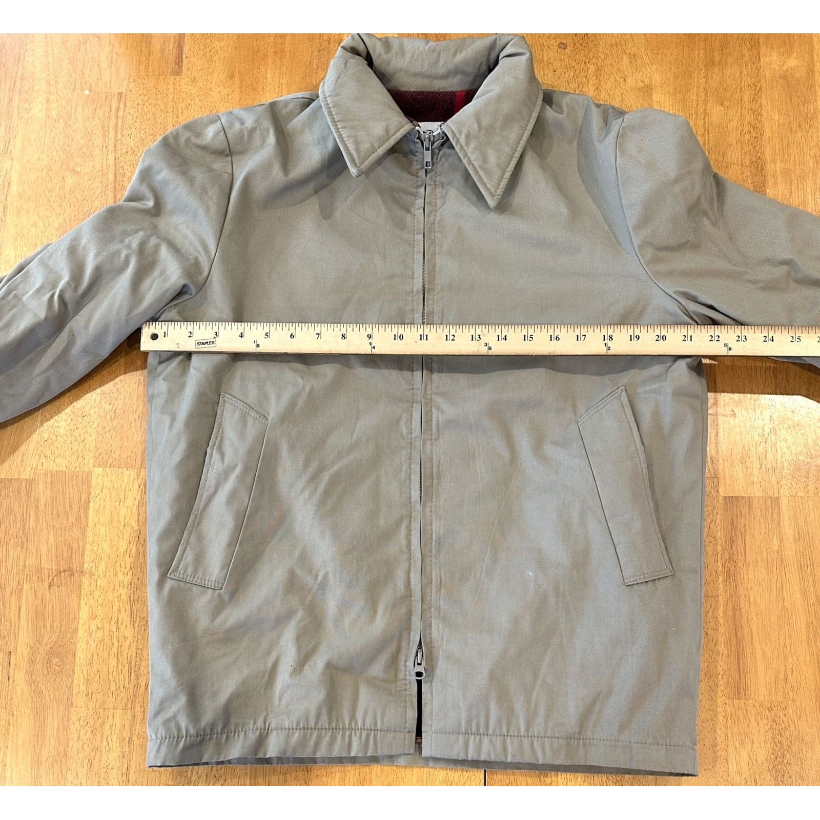 Vintage VINTAGE Woolrich Jacket Wool Flannel Lined Medium Beige Cotton Men Regular 80s Basic Coat Lined Size US M / EU 48-50 / 2 - 6 Thumbnail