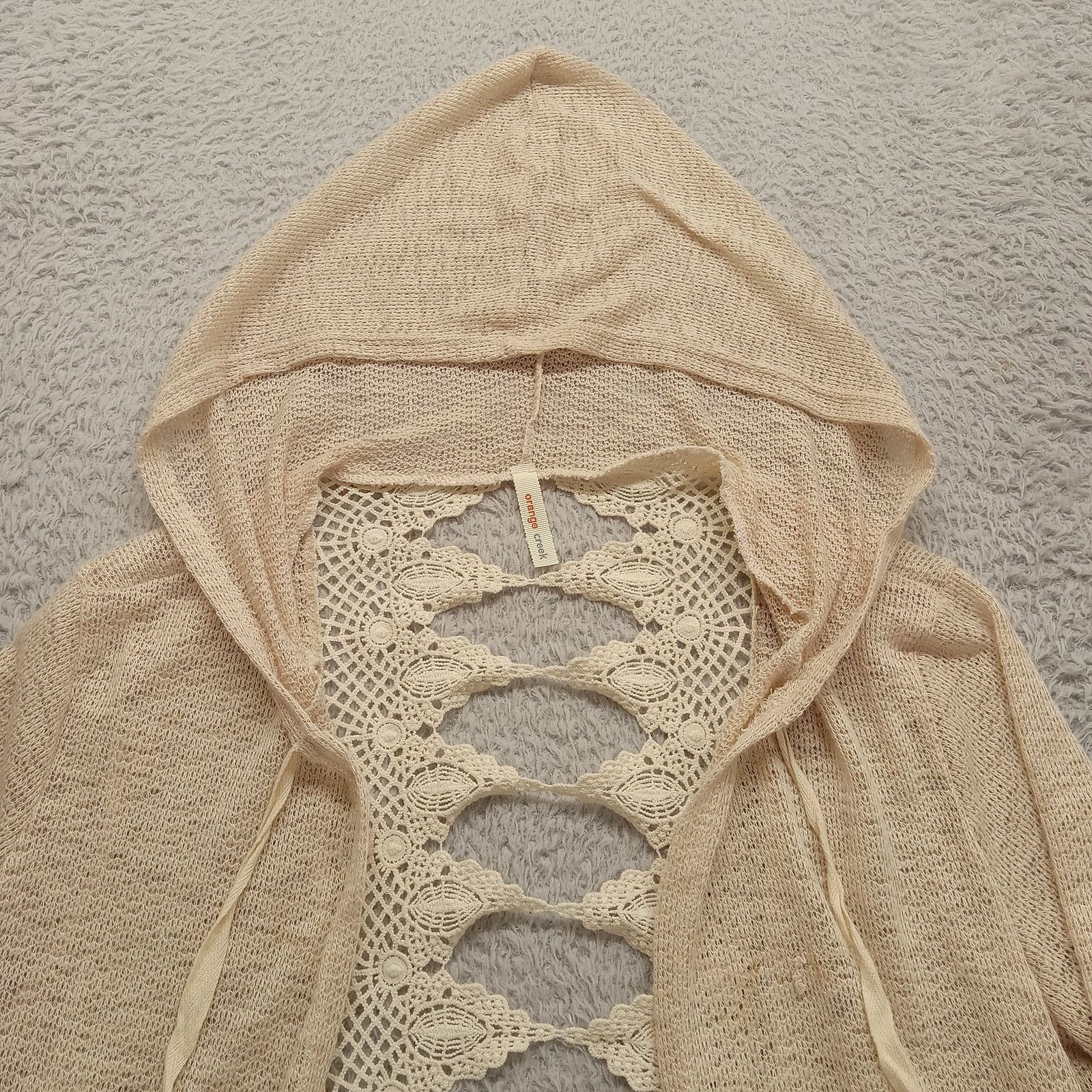 & Other Stories Orange Creek Hooded Sweater S Women's Crochet Cardigan Beige Size S / US 4 / IT 40 - 5 Thumbnail