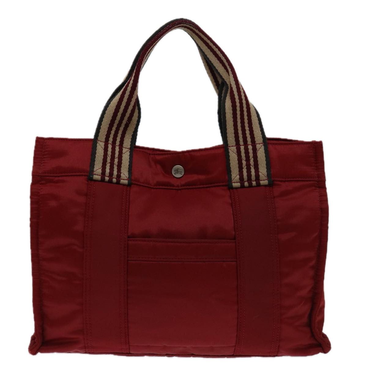 image of Burberry Nova Check Handbag in Red, Women's