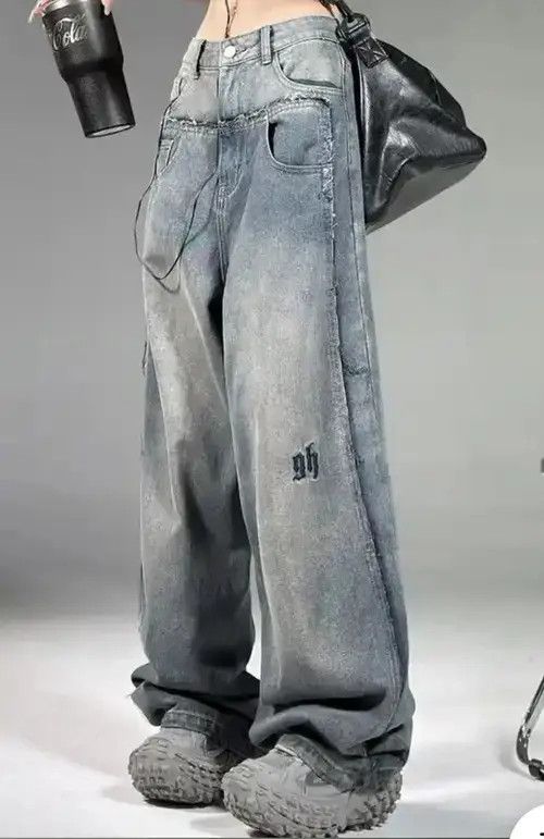 Designer × Japanese Brand × Vintage y2k washed distressed baggy jeans Size US 31 - 3 Thumbnail