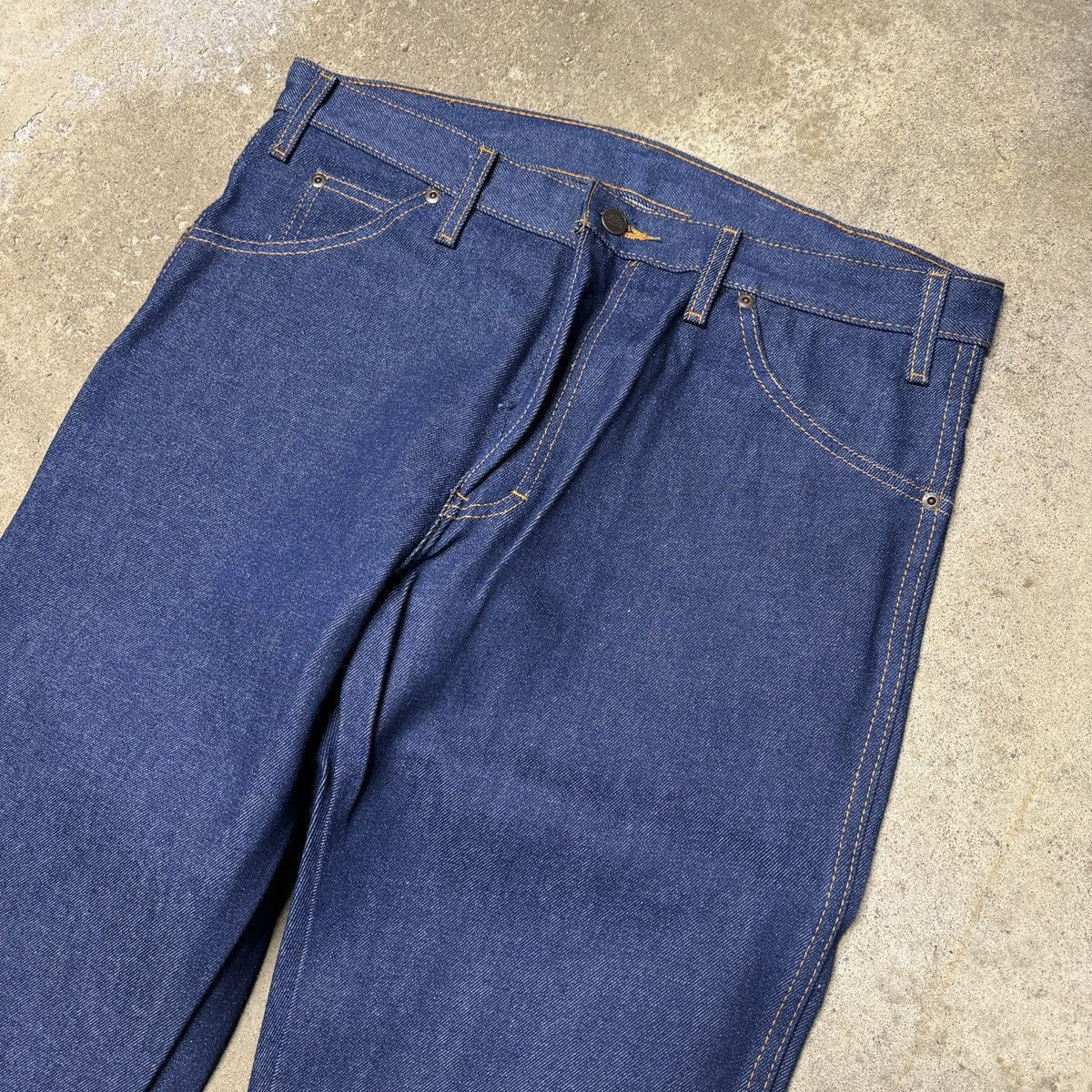 Vintage Dickies Raw Denim Bootcut Flare Jeans Size US 34 / EU 50 - 3 Thumbnail