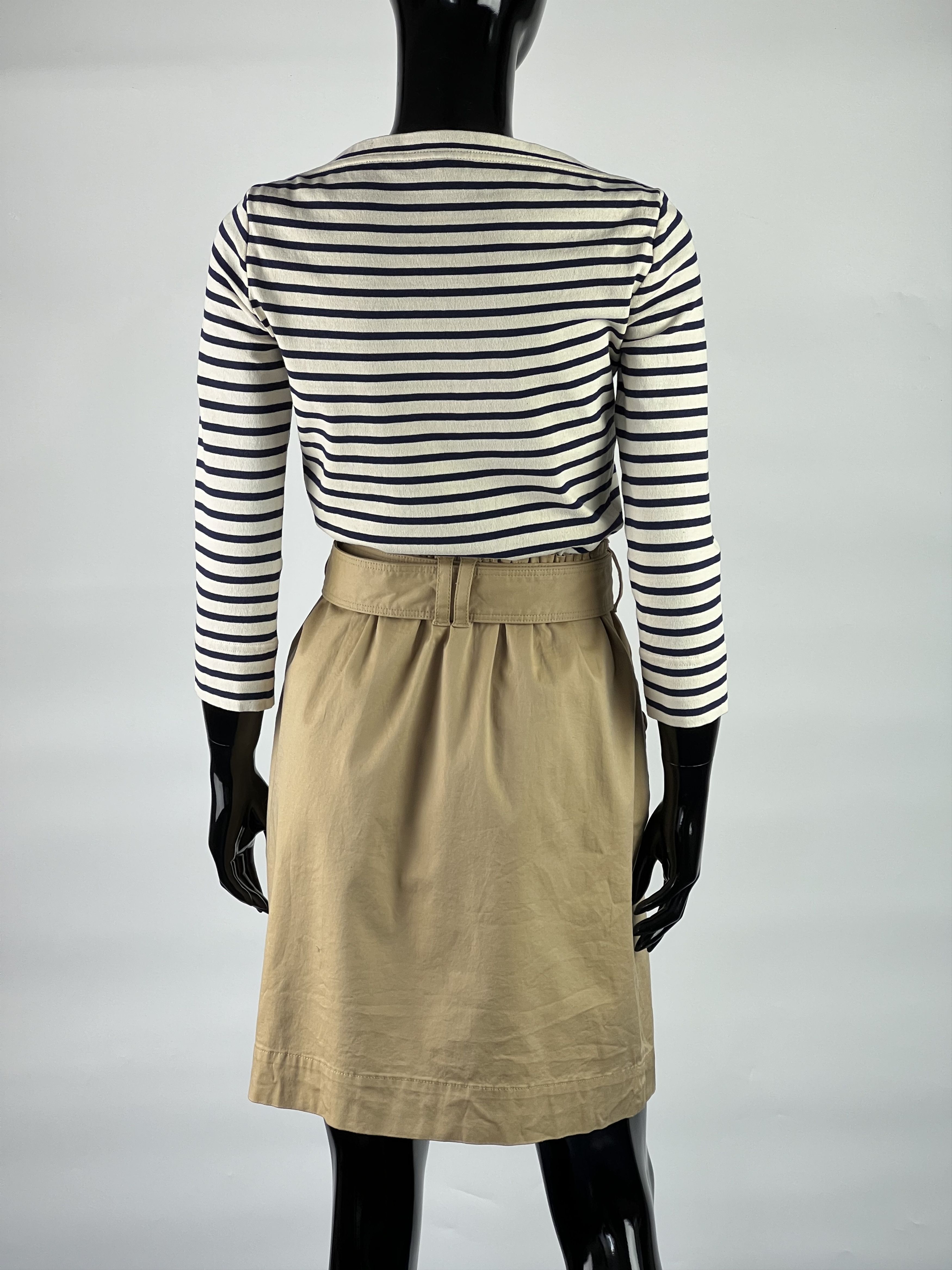 Burberry Burberry Brit Striped Belted Cotton Dress Size XS Size XS / US 0-2 / IT 36-38 - 3 Thumbnail