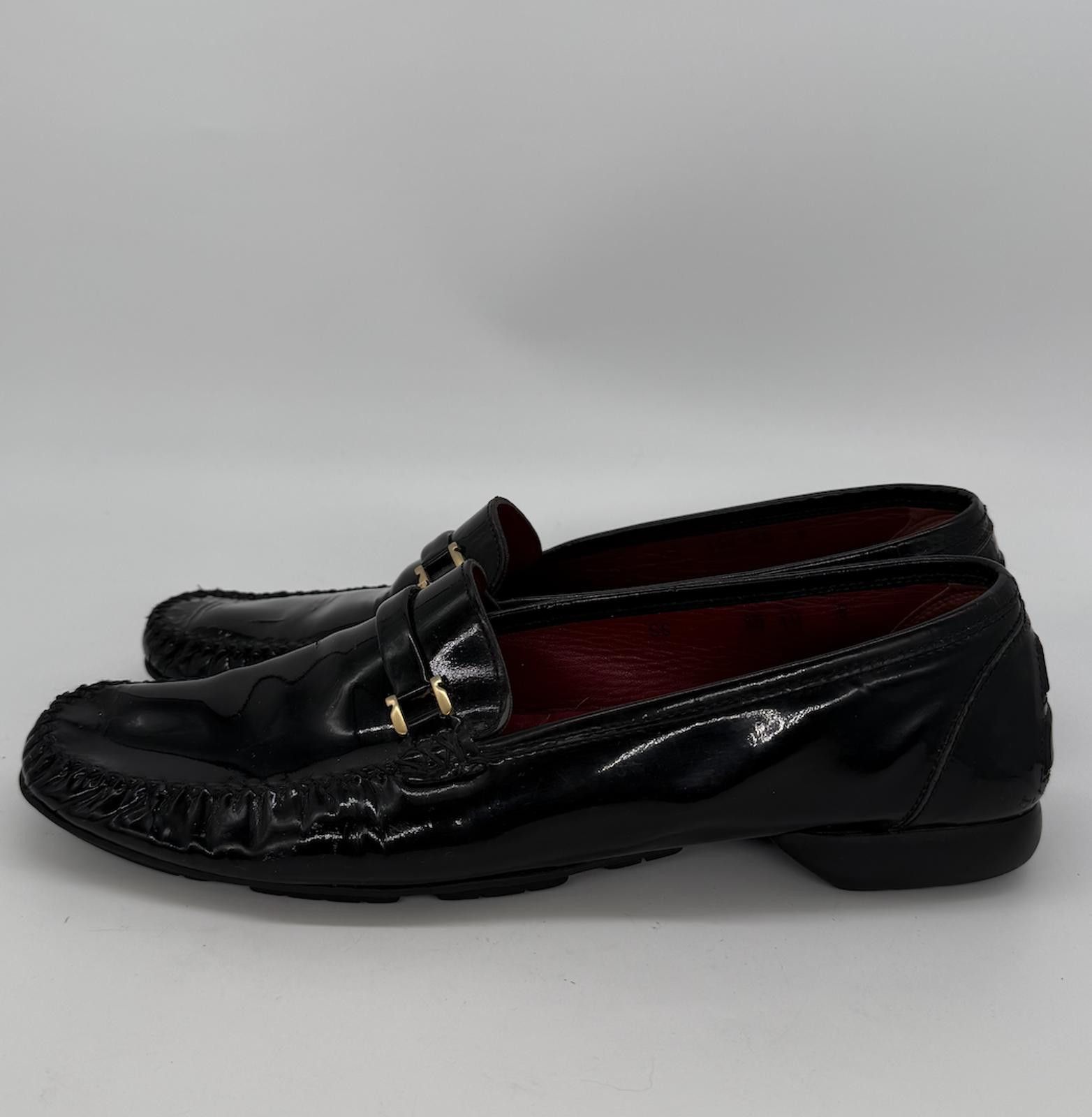 Salvatore Ferragamo Iconic Salvatore Ferragamo Black Patent Loafers Rare Find Size US 10 / IT 40 - 5 Thumbnail