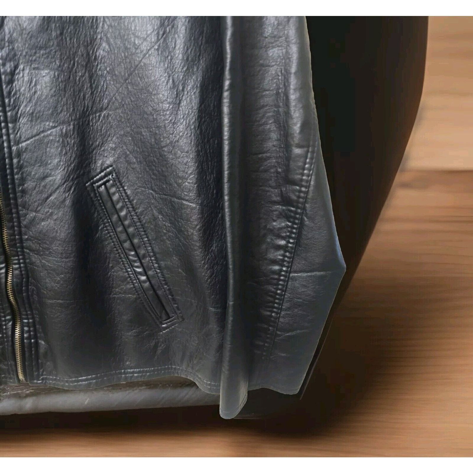 Vintage Reportage RGA Italian Leather Moto Rider Jacket Bomber Size US M / EU 48-50 / 2 - 4 Thumbnail
