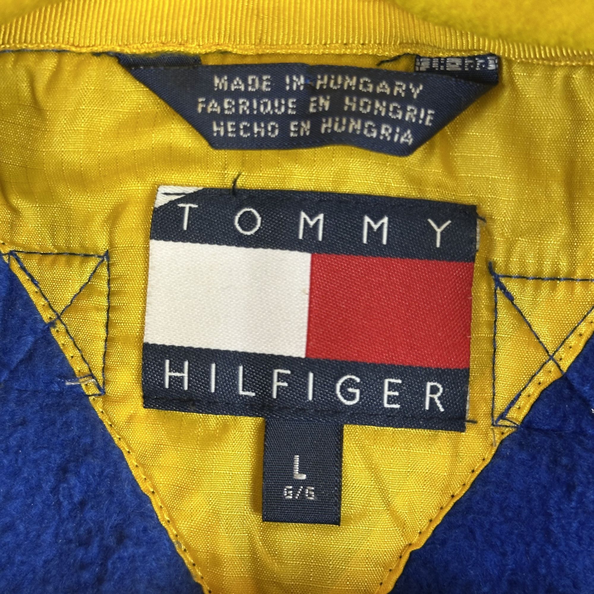 Tommy Hilfiger Vintage Tommy Hilfiger Mens Blue & Black Fleece Pullover Jac Size US L / EU 52-54 / 3 - 3 Thumbnail