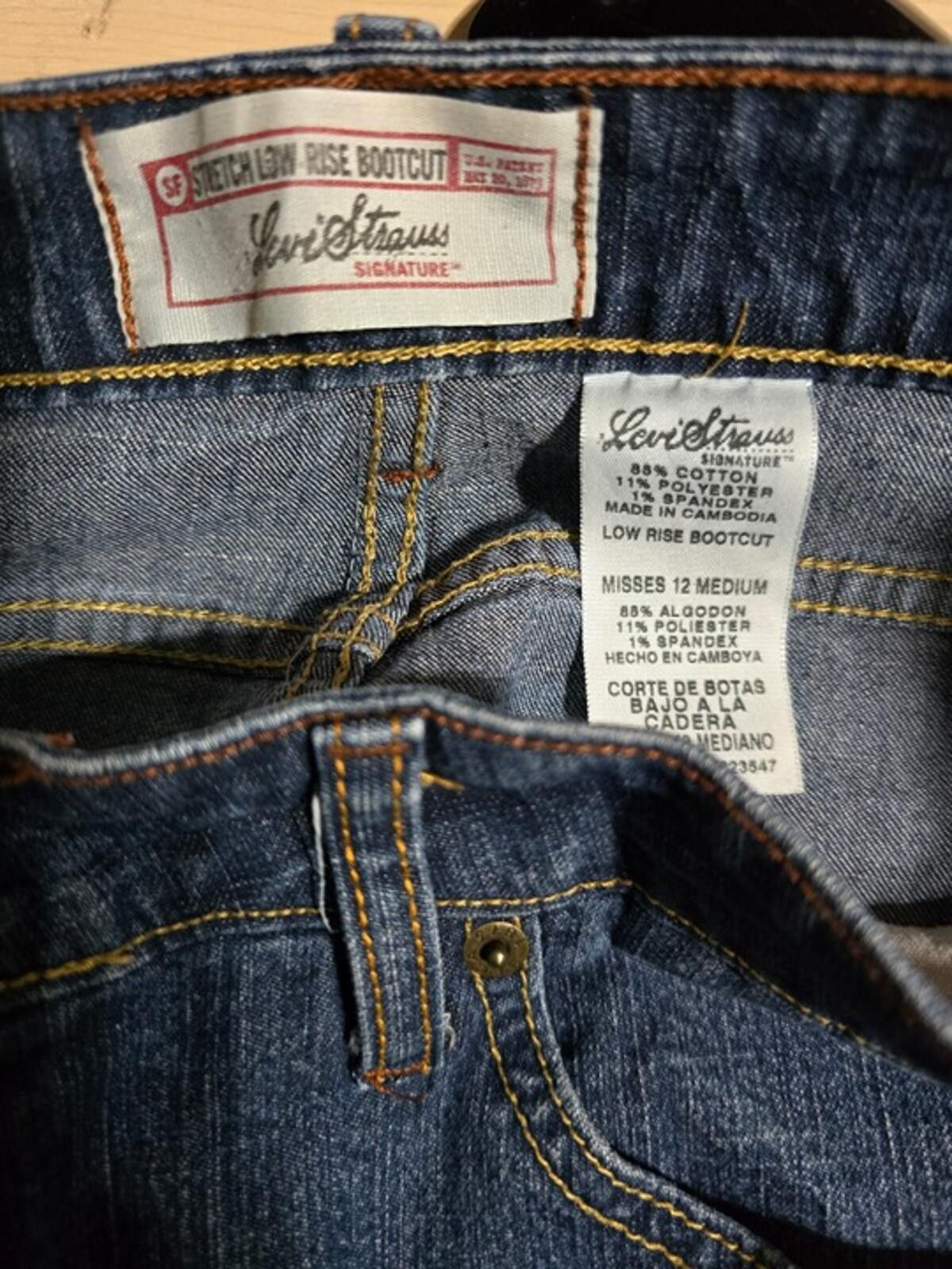 Other Levi Strauss Signature Denim Jeans Cuffed Size 34" / US 12 / IT 48 - 4 Thumbnail