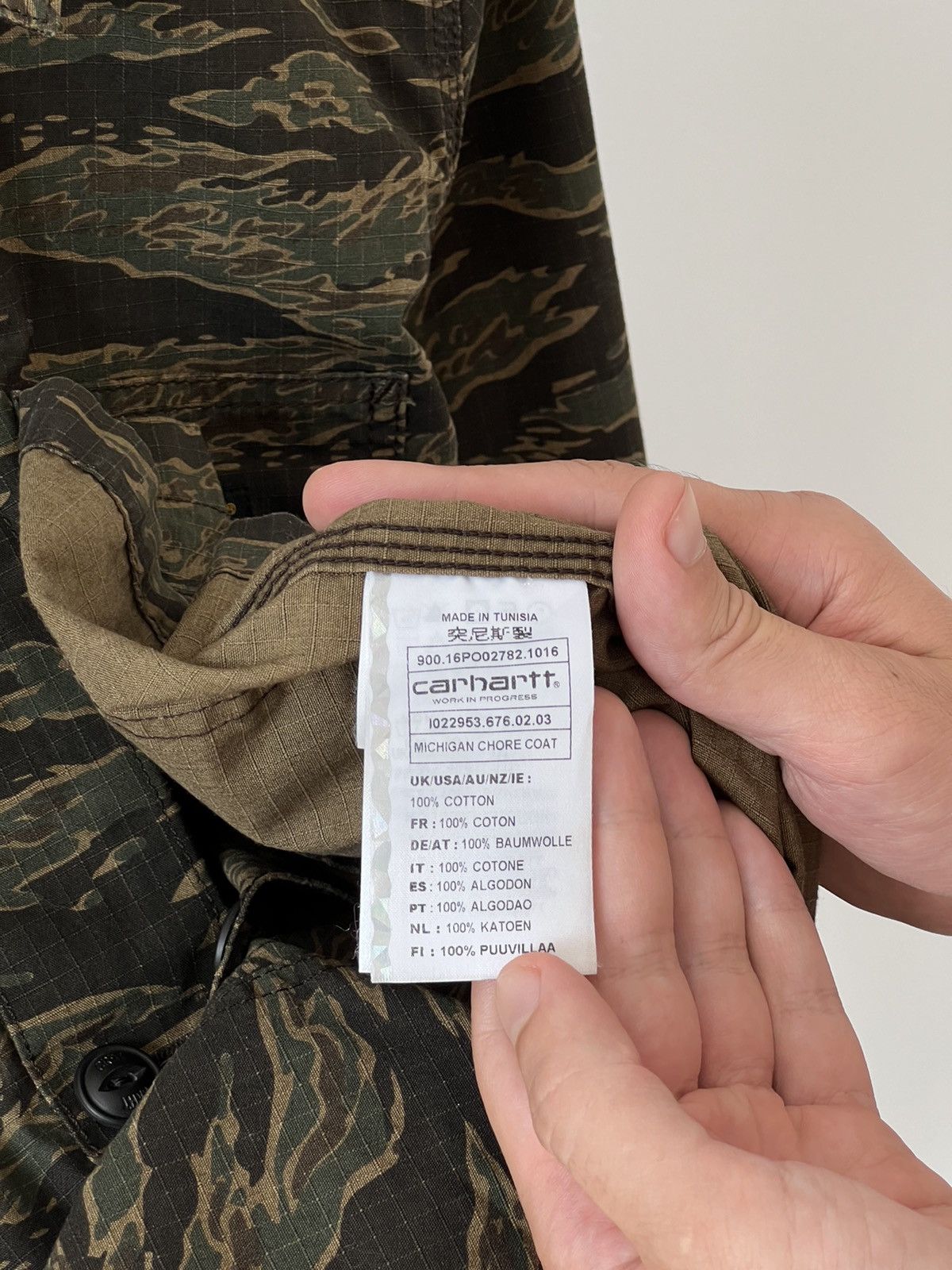 Carhartt Wip × Vintage × Y'2 Leather Carhartt Work In Progress Camo Jacket Size US S / EU 44-46 / 1 - 8 Thumbnail